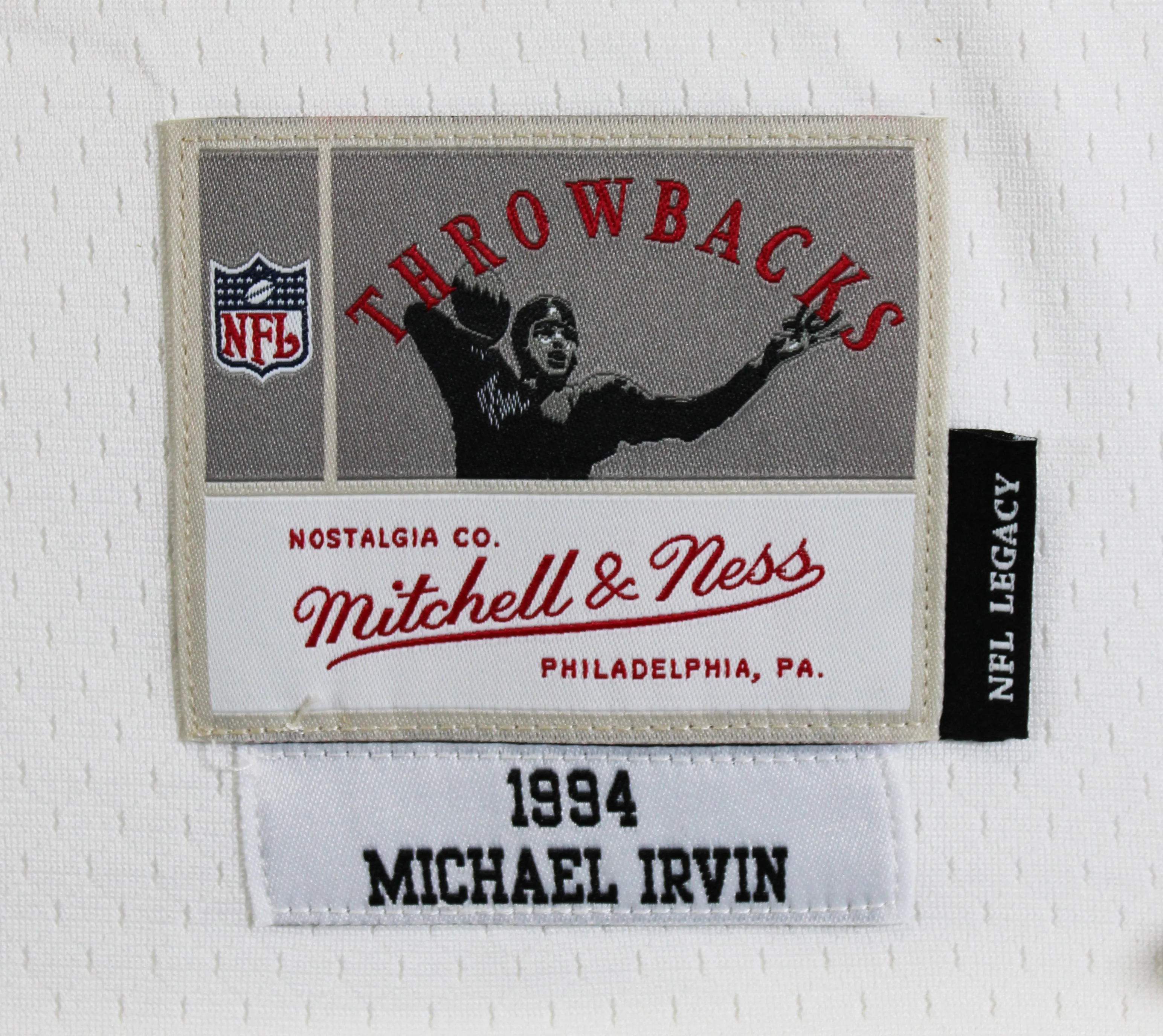 Cowboys Michael Irvin "HOF 2007" Signed White Thanksgiving M&N Jersey BAS Wit - Image 7