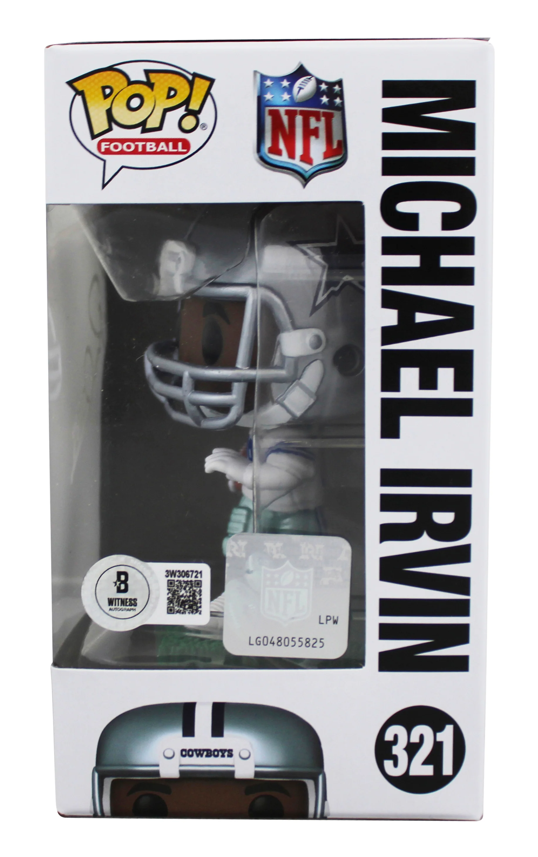 Cowboys Michael Irvin Signed #321 Funko Pop Vinyl Figure BAS Witnessed #3W306721 - Image 4
