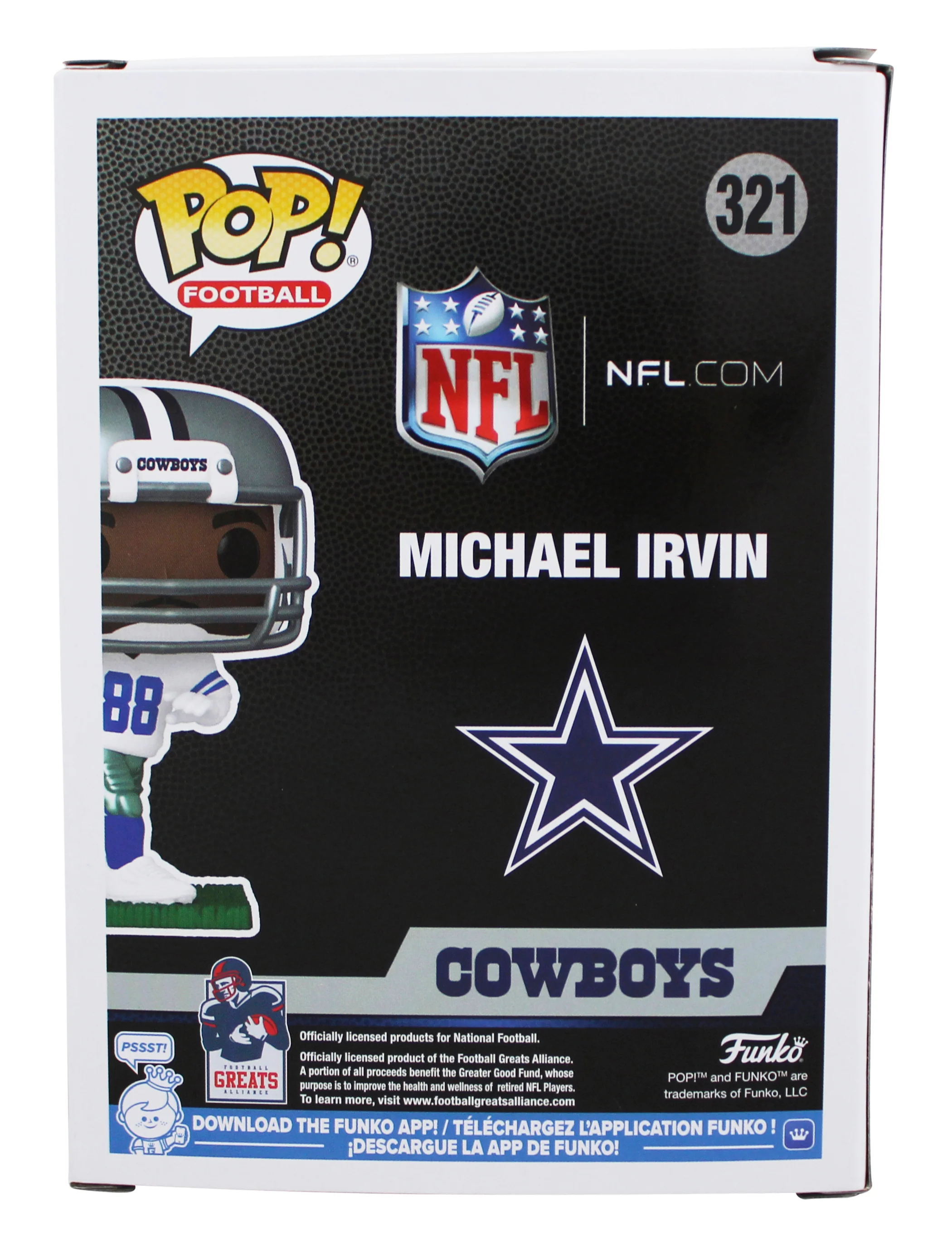 Cowboys Michael Irvin Signed #321 Funko Pop Vinyl Figure BAS Witnessed #3W306721 - Image 5