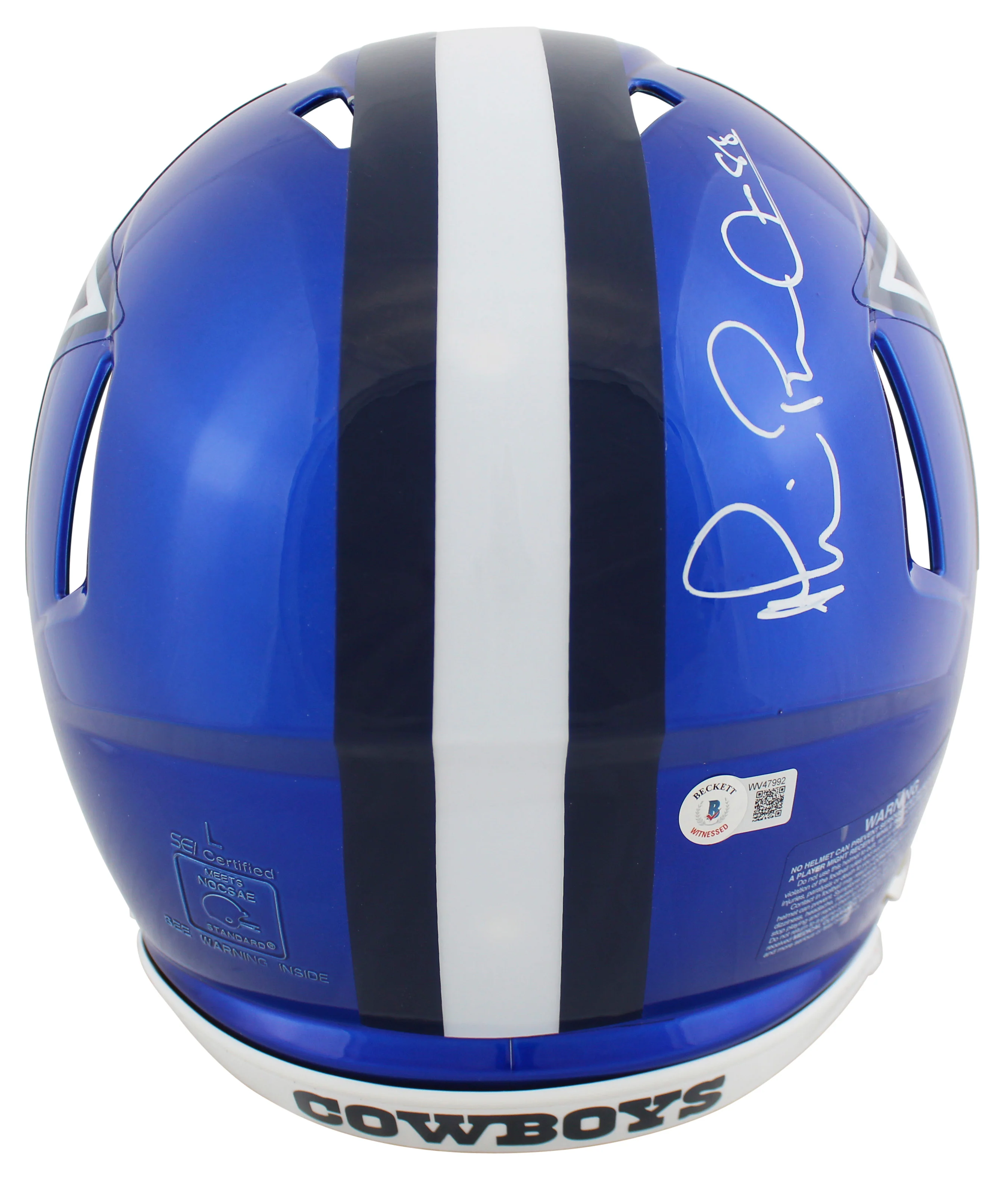 Cowboys Michael Irvin Signed Flash Full Size Speed Proline Helmet BAS Witnessed - Image 3