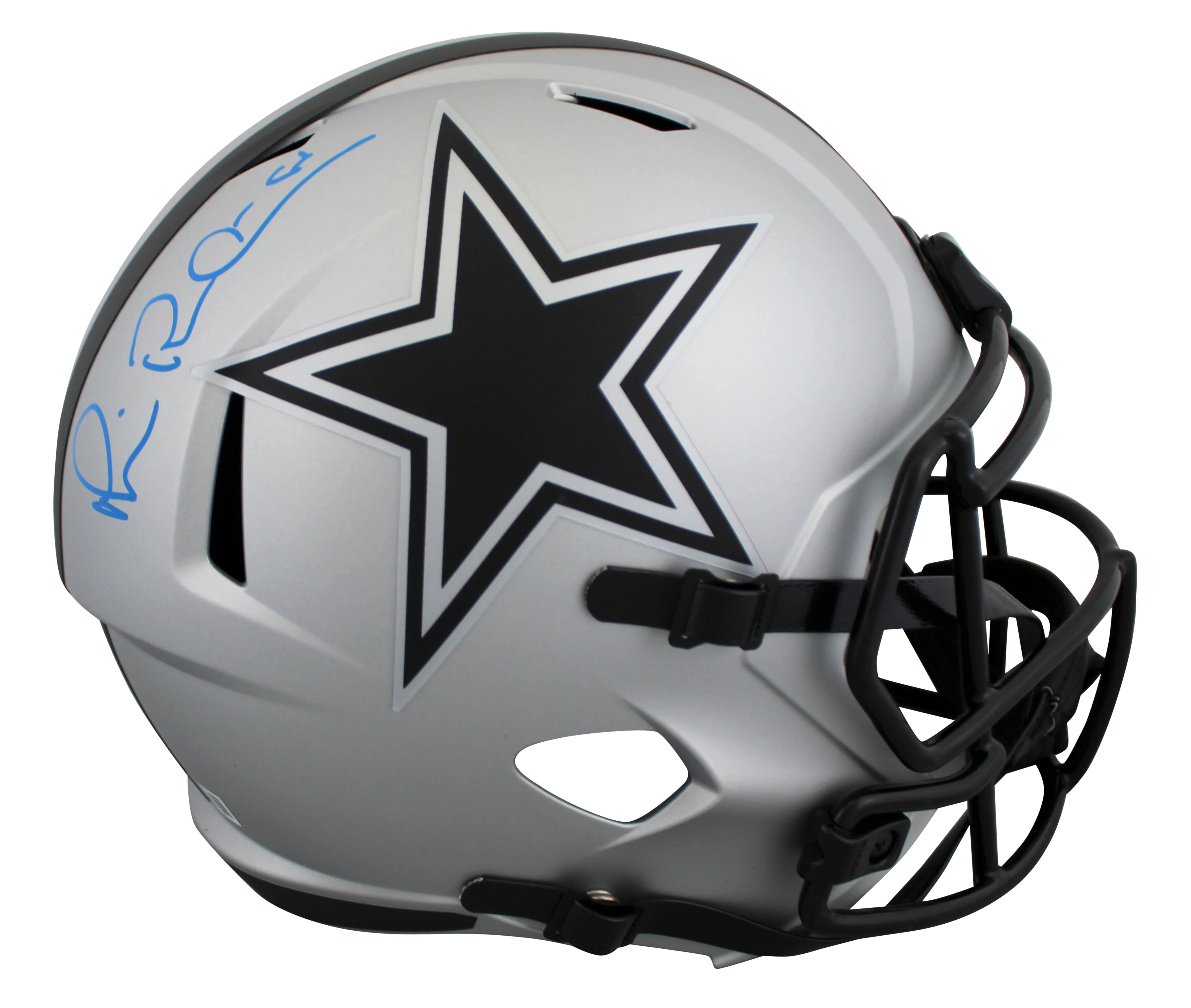 Cowboys Michael Irvin Signed Rave Full Size Speed Rep Helmet BAS Witnessed - Image 2