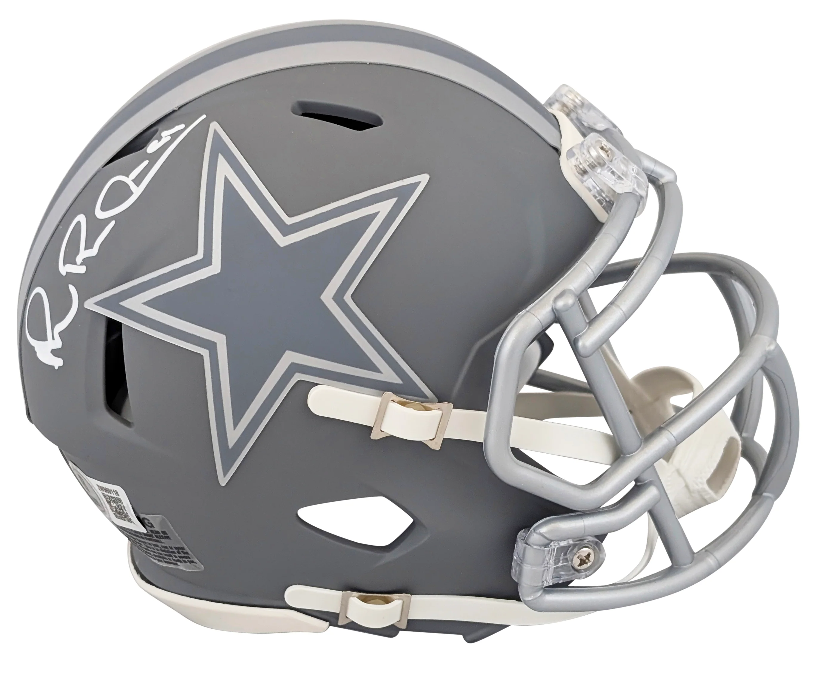 Cowboys Michael Irvin Signed Slate Speed Mini Helmet W/ Case BAS Witnessed - Image 3