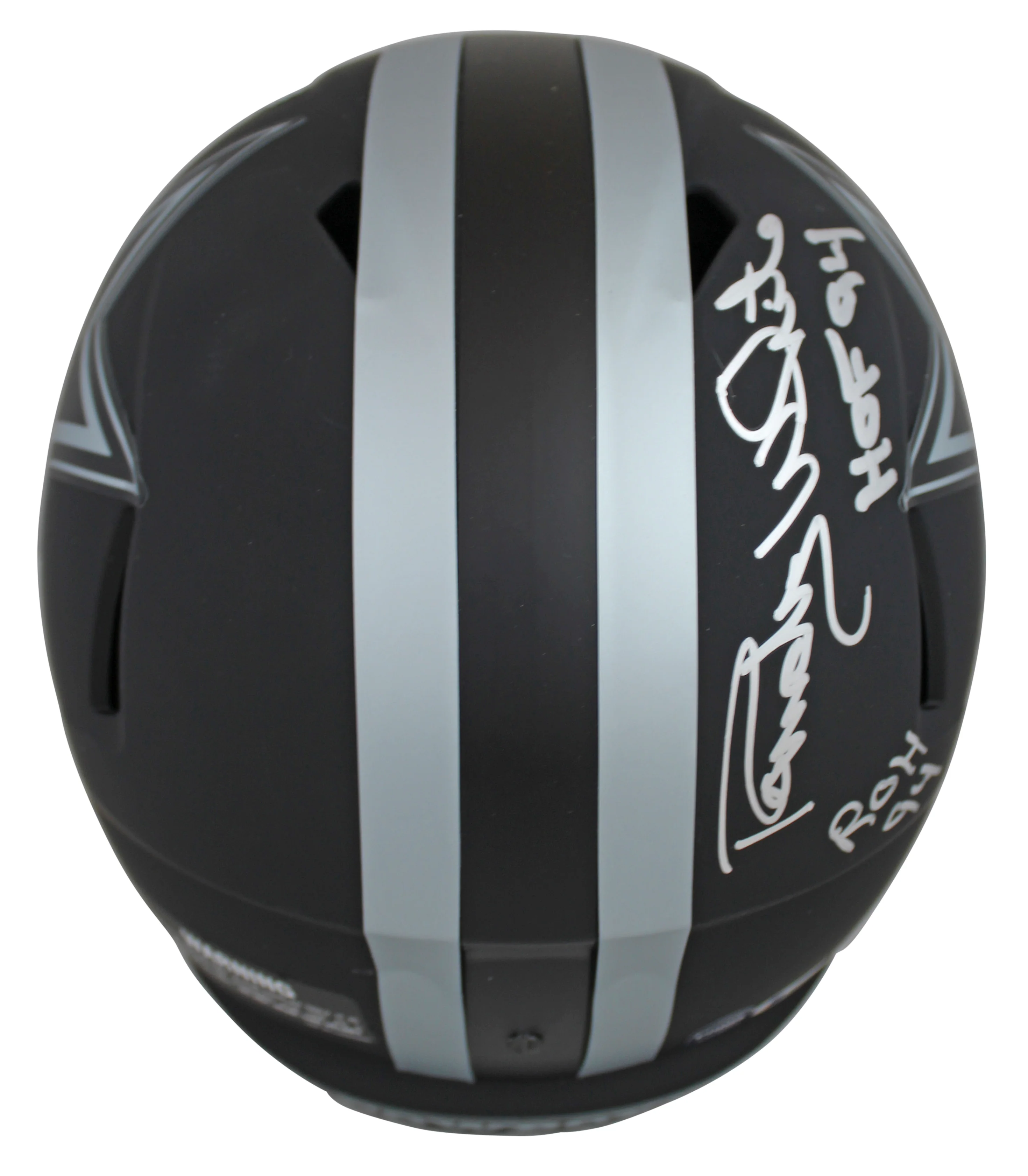 Cowboys Randy White "4x Insc" Signed Eclipse F/S Speed Rep Helmet W/ Case BAS W - Image 3