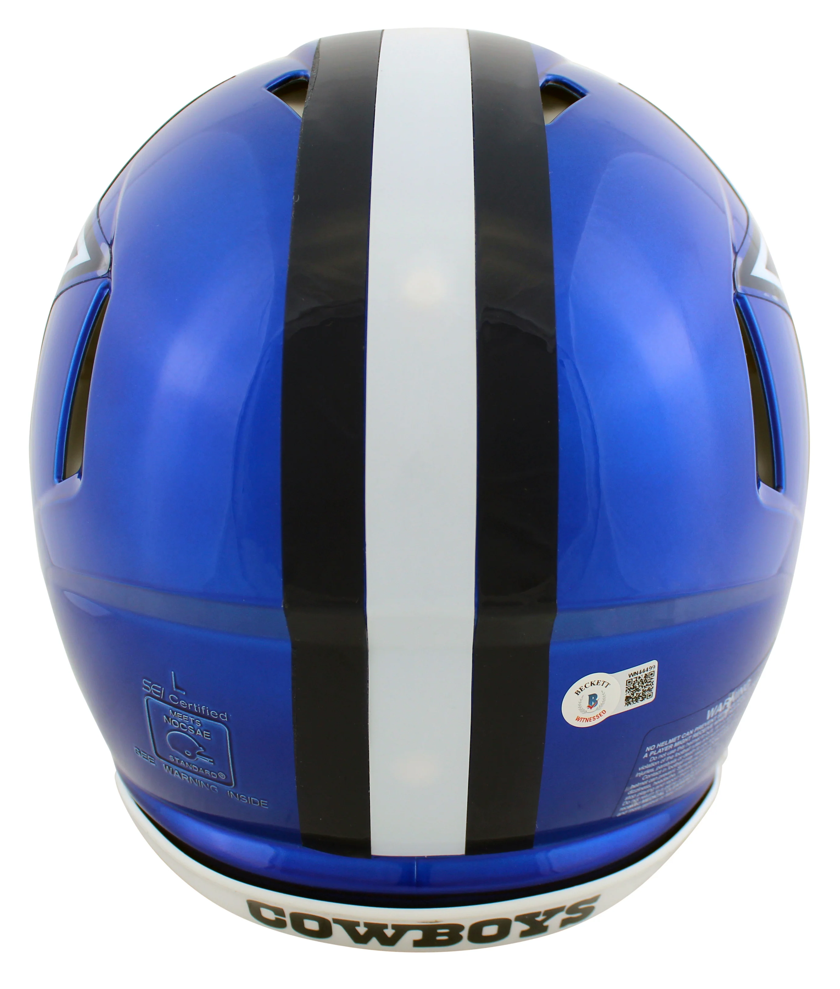 Cowboys Roger Staubach "HOF 85" Signed Flash Full Size Speed Proline Helmet BAS - Image 3