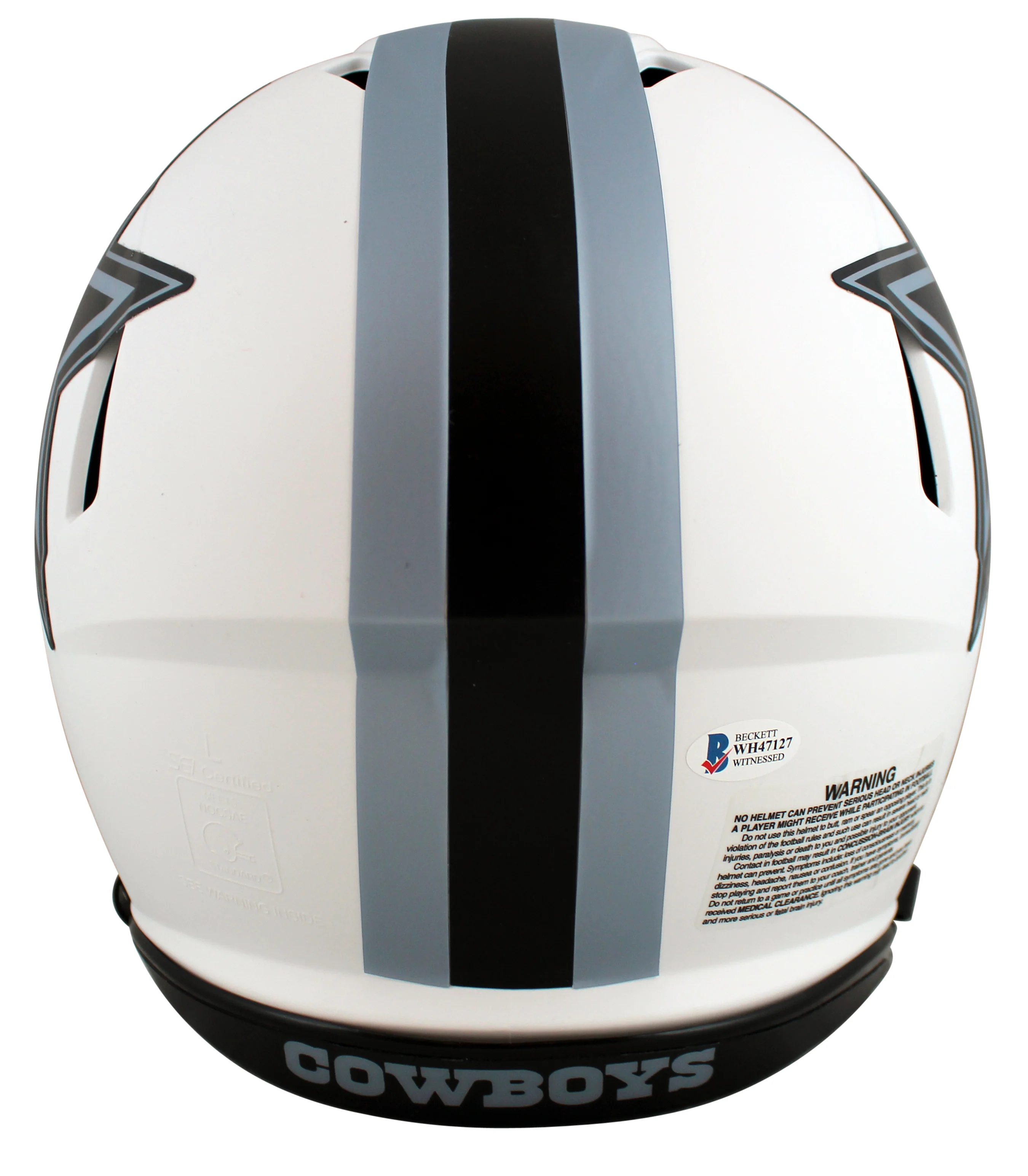 Cowboys Roger Staubach "HOF 85" Signed Lunar Full Size Speed Proline Helmet BAS - Image 3