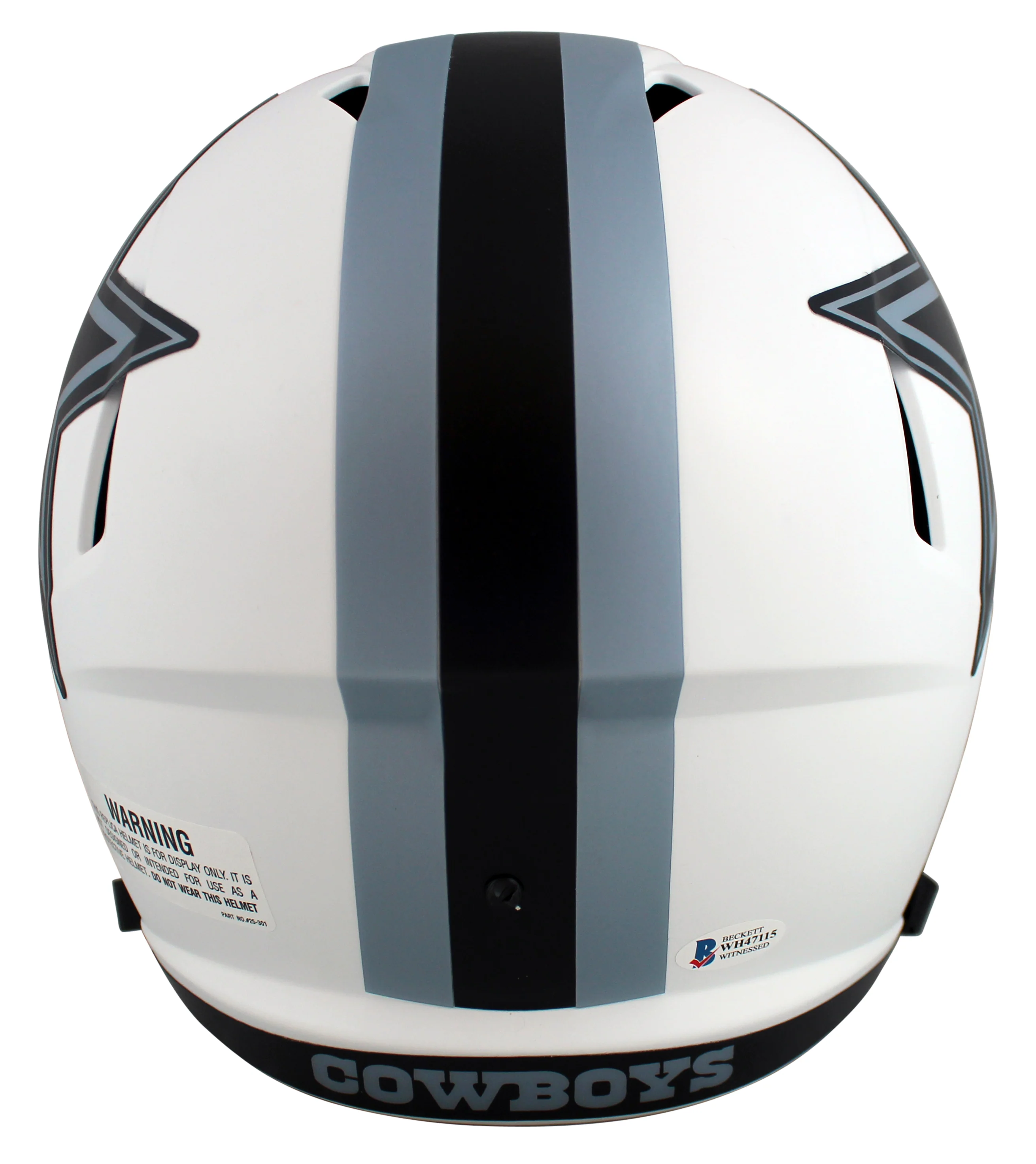 Cowboys Roger Staubach Signed Lunar Full Size Speed Rep Helmet BAS Witnessed - Image 3