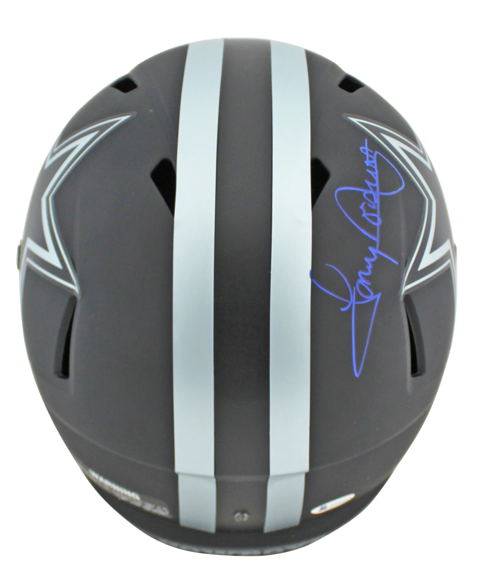 Cowboys Tony Dorsett "America's Team" Signed Eclipse F/S Speed Rep Helmet BAS - Image 3