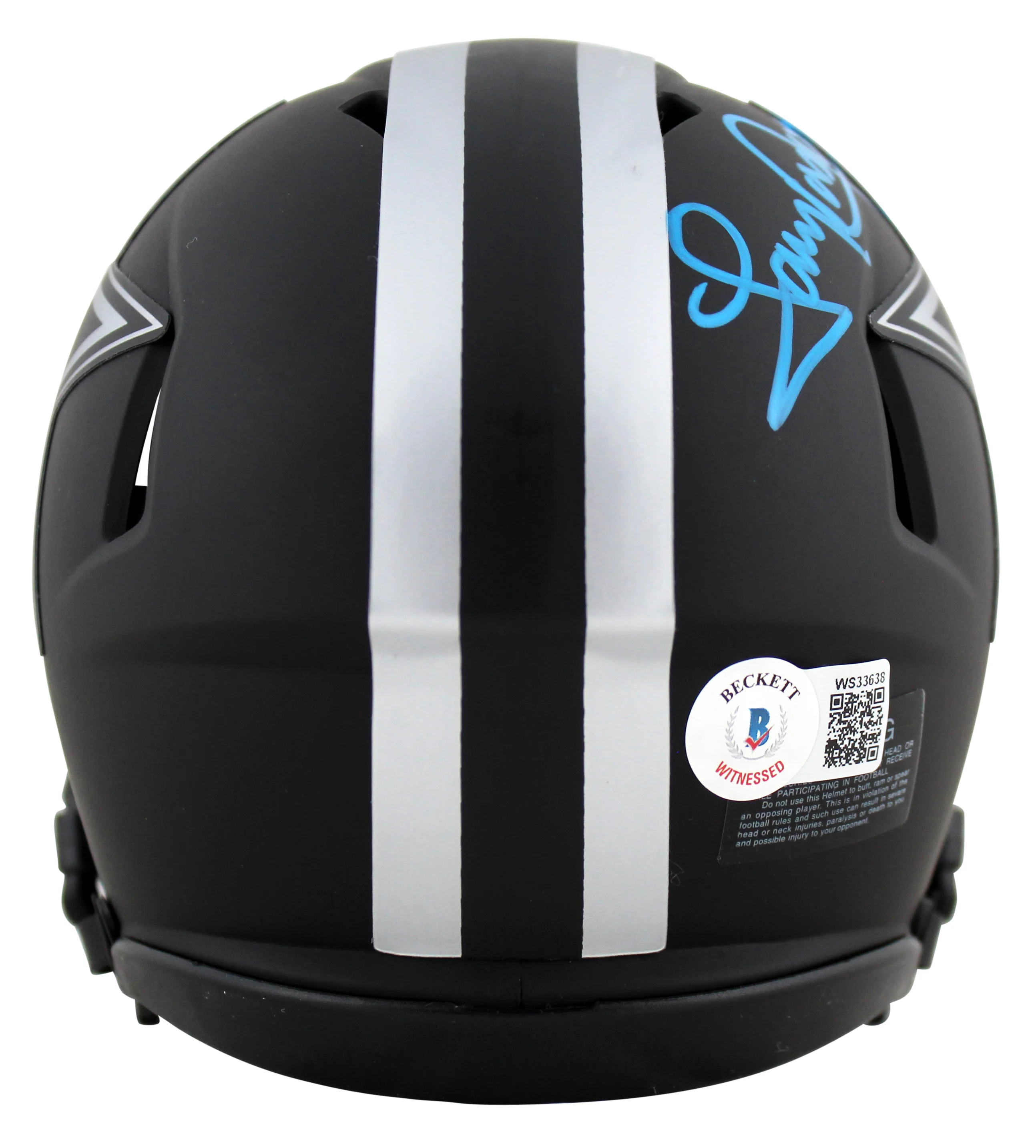 Cowboys Tony Dorsett Authentic Signed Eclipse Speed Mini Helmet BAS Witnessed - Image 3