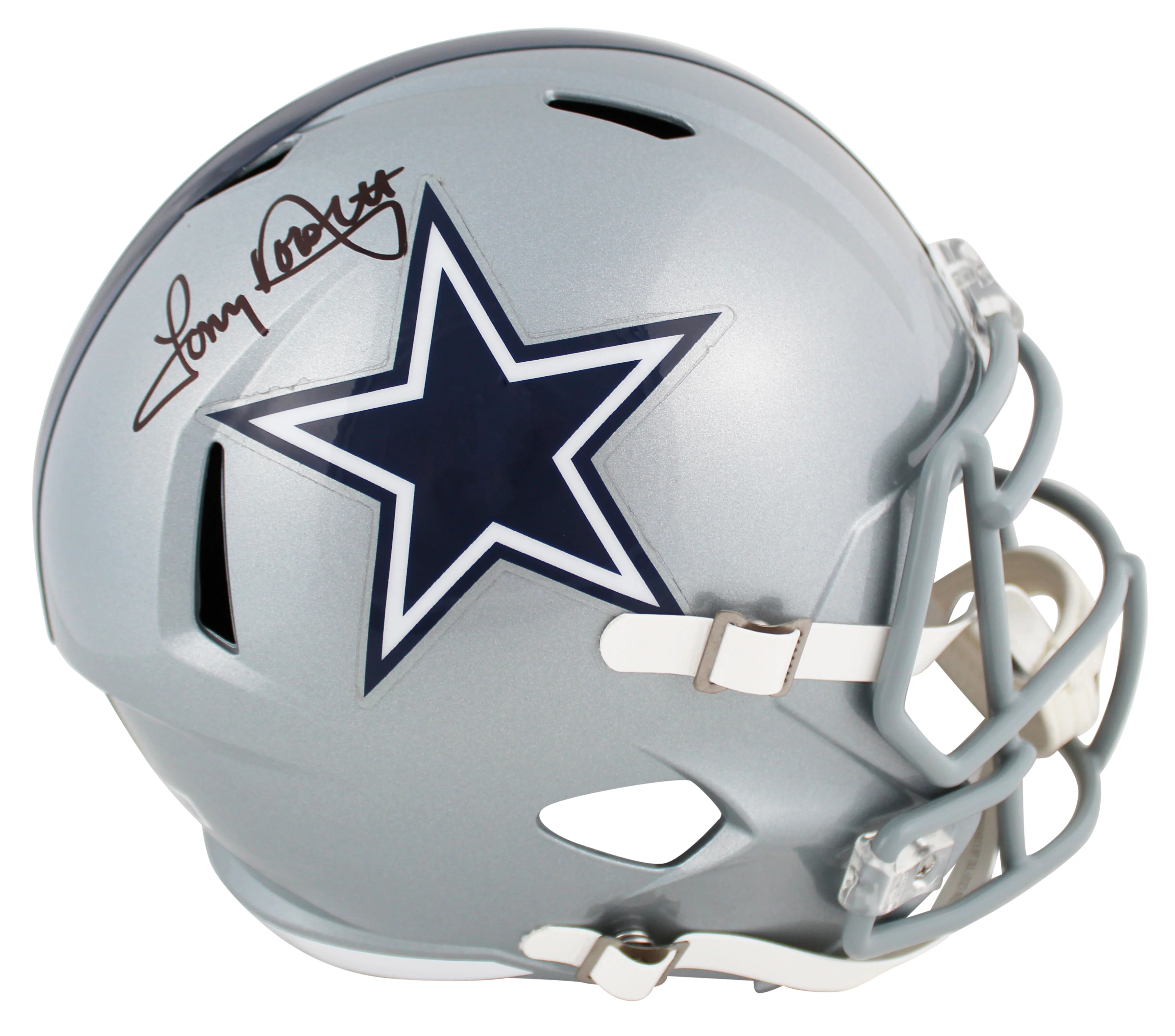 Cowboys Tony Dorsett Authentic Signed Full Size Speed Rep Helmet BAS Witnessed 2 - Image 2