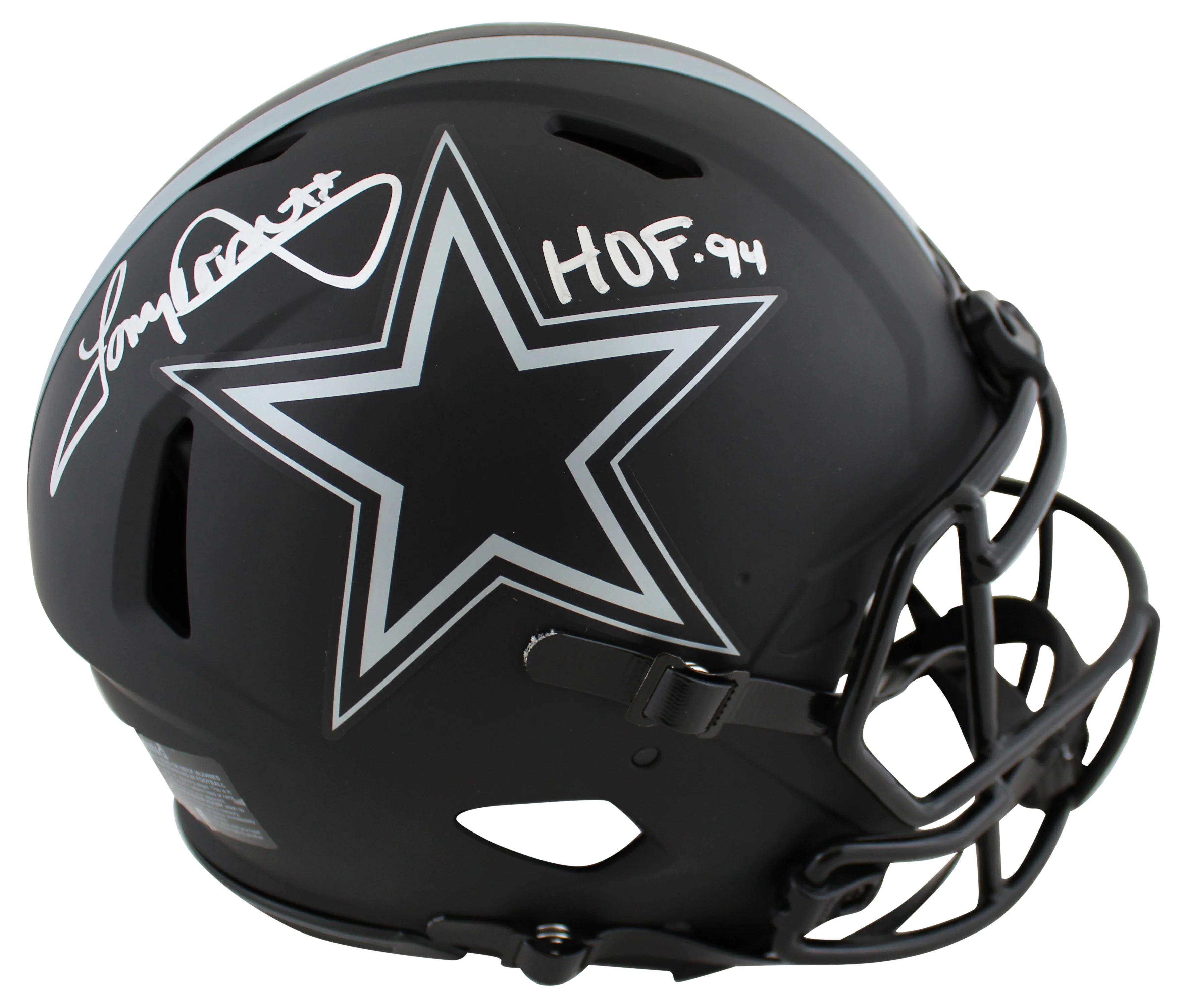 Cowboys Tony Dorsett HOF 94 Signed Eclipse Full Size Speed Proline Helmet BAS W - Image 2