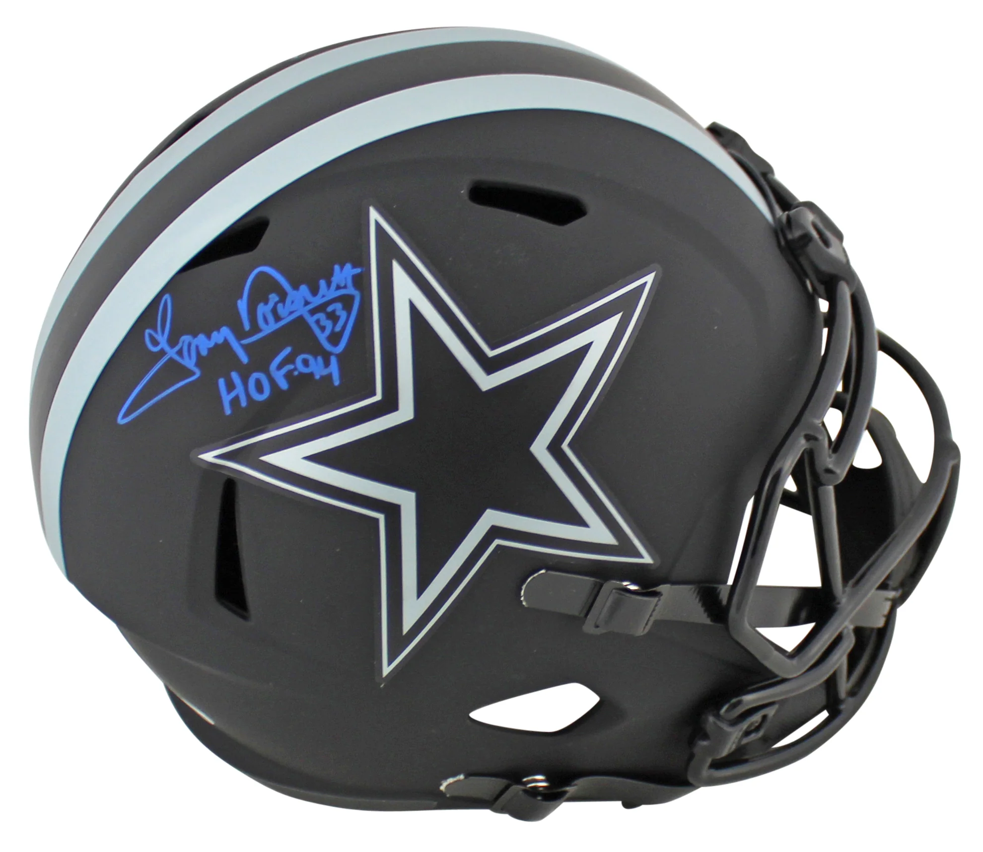Cowboys Tony Dorsett "HOF 94" Signed Eclipse Full Size Speed Rep Helmet BAS Wit - Image 2