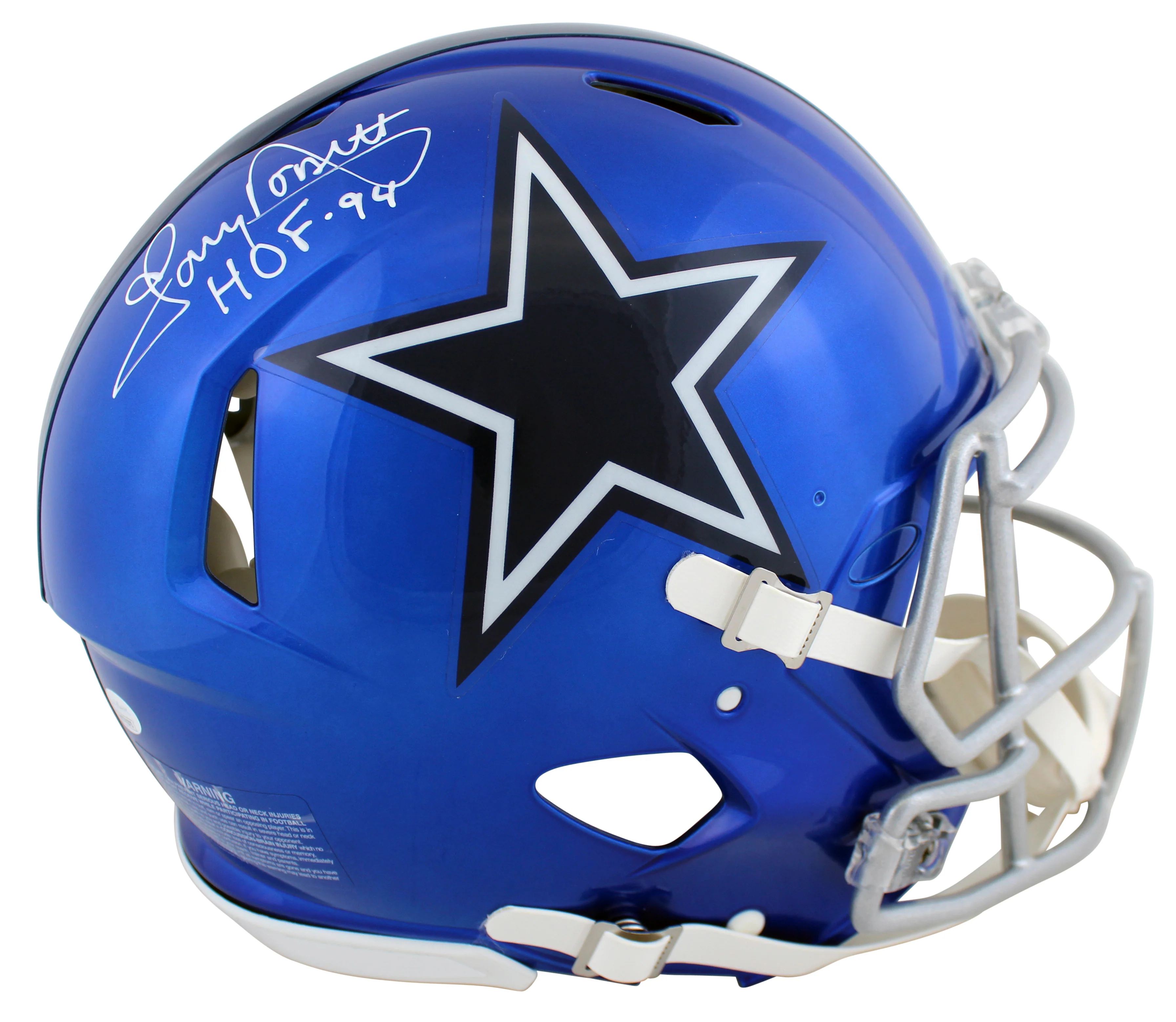 Cowboys Tony Dorsett "HOF 94" Signed Flash Full Size Speed Proline Helmet JSA W - Image 2