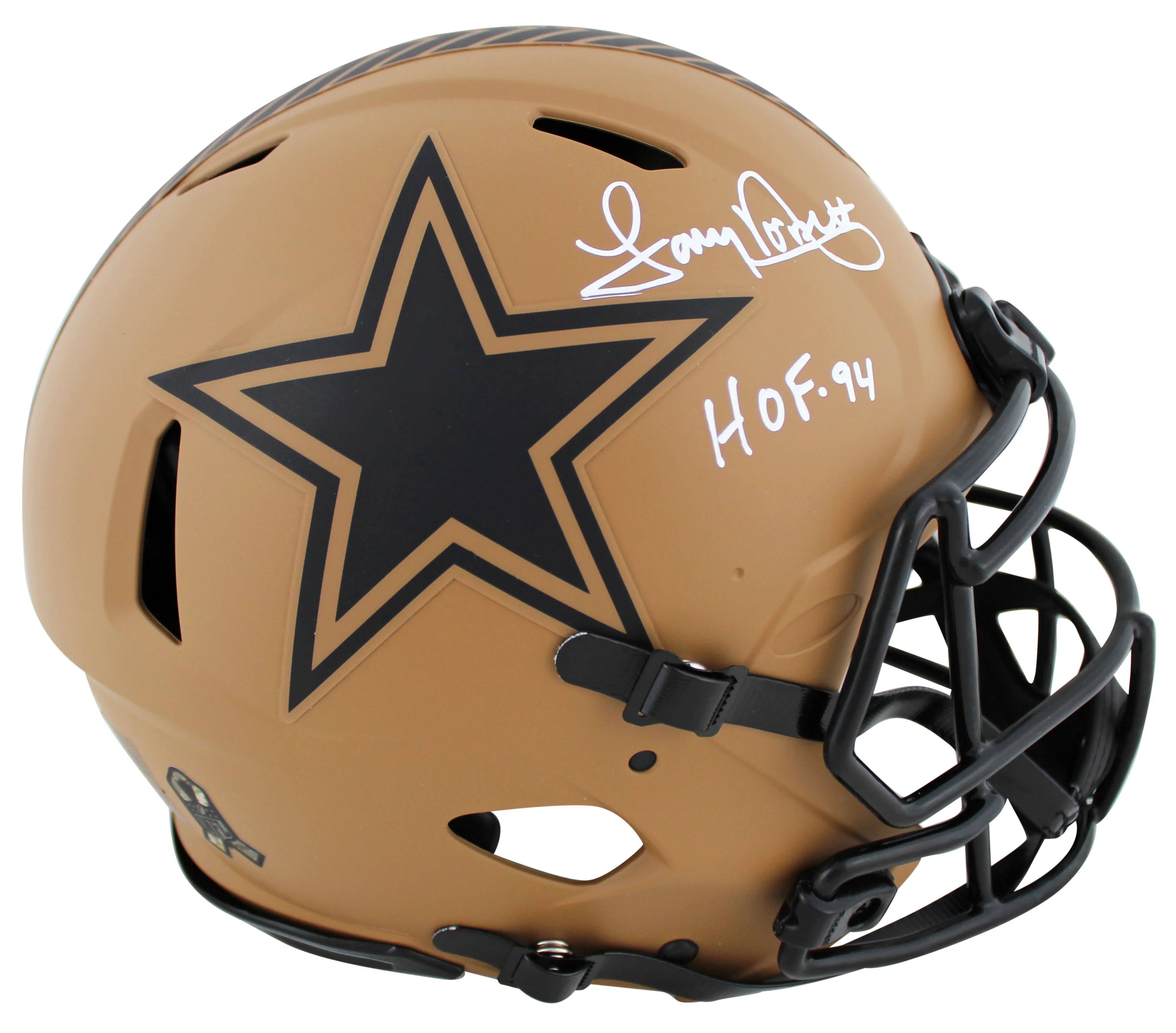 Cowboys Tony Dorsett "HOF 94" Signed STS II F/S Speed Proline Helmet BAS Witness - Image 2