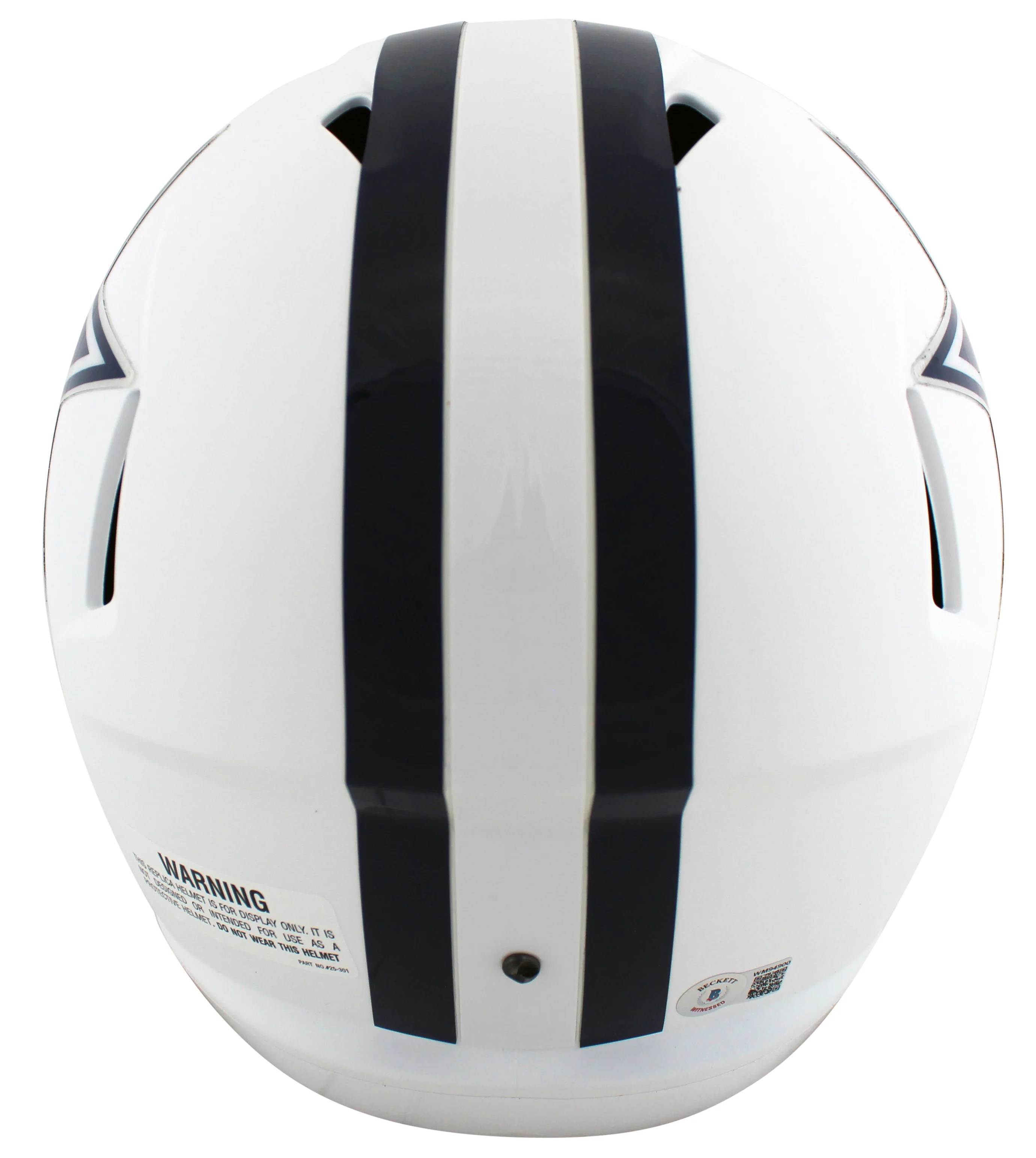 Cowboys Tony Dorsett Signed Flat White Full Size Speed Rep Helmet BAS Witnessed - Image 3