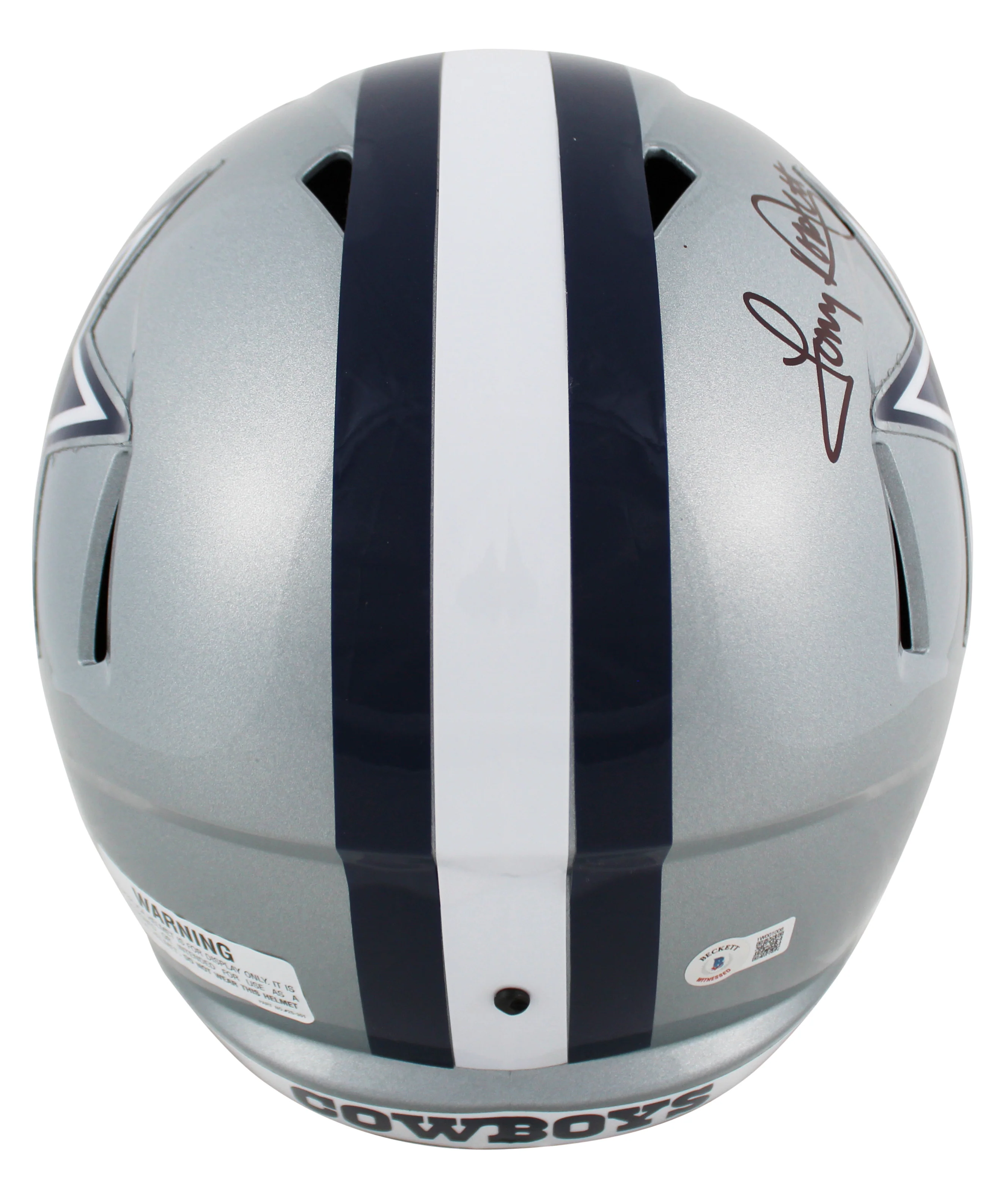 Cowboys Tony Dorsett Signed Full Size Speed Rep Helmet w/ Case BAS Witnessed 2 - Image 4