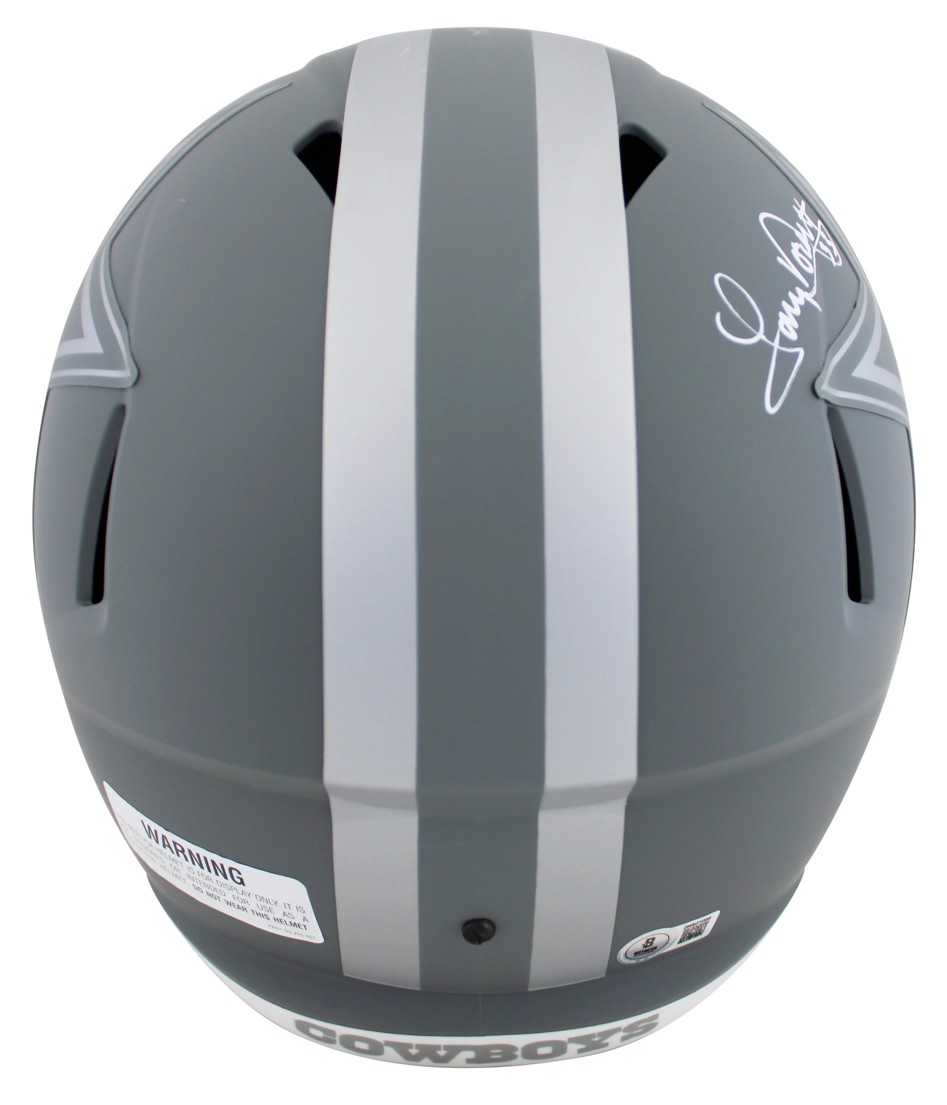 Cowboys Tony Dorsett Signed Slate Full Size Speed Rep Helmet BAS Witnessed - Image 3