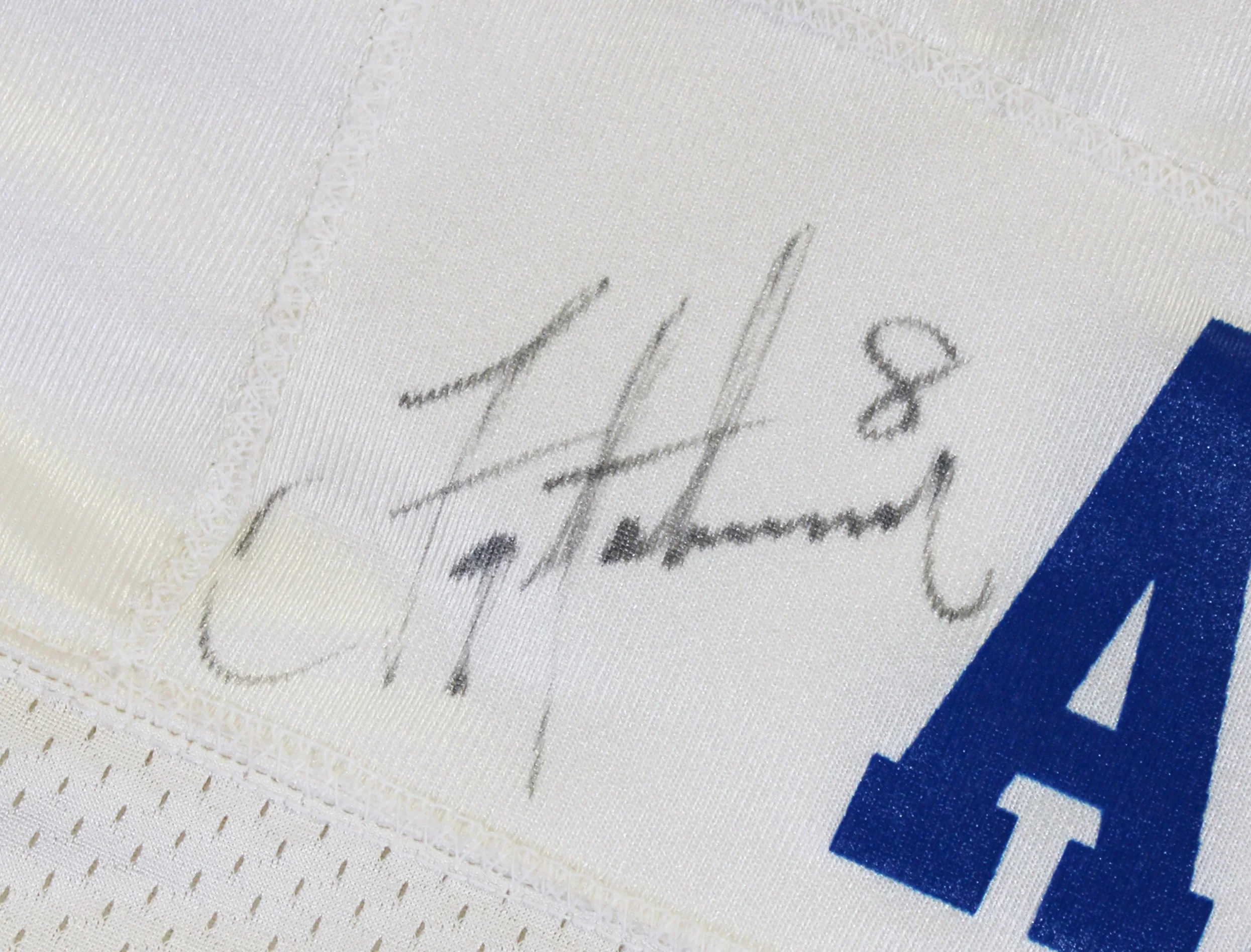 Cowboys Troy Aikman Authentic Signed White Wilson Authentic Jersey BAS #BU55012 - Image 2