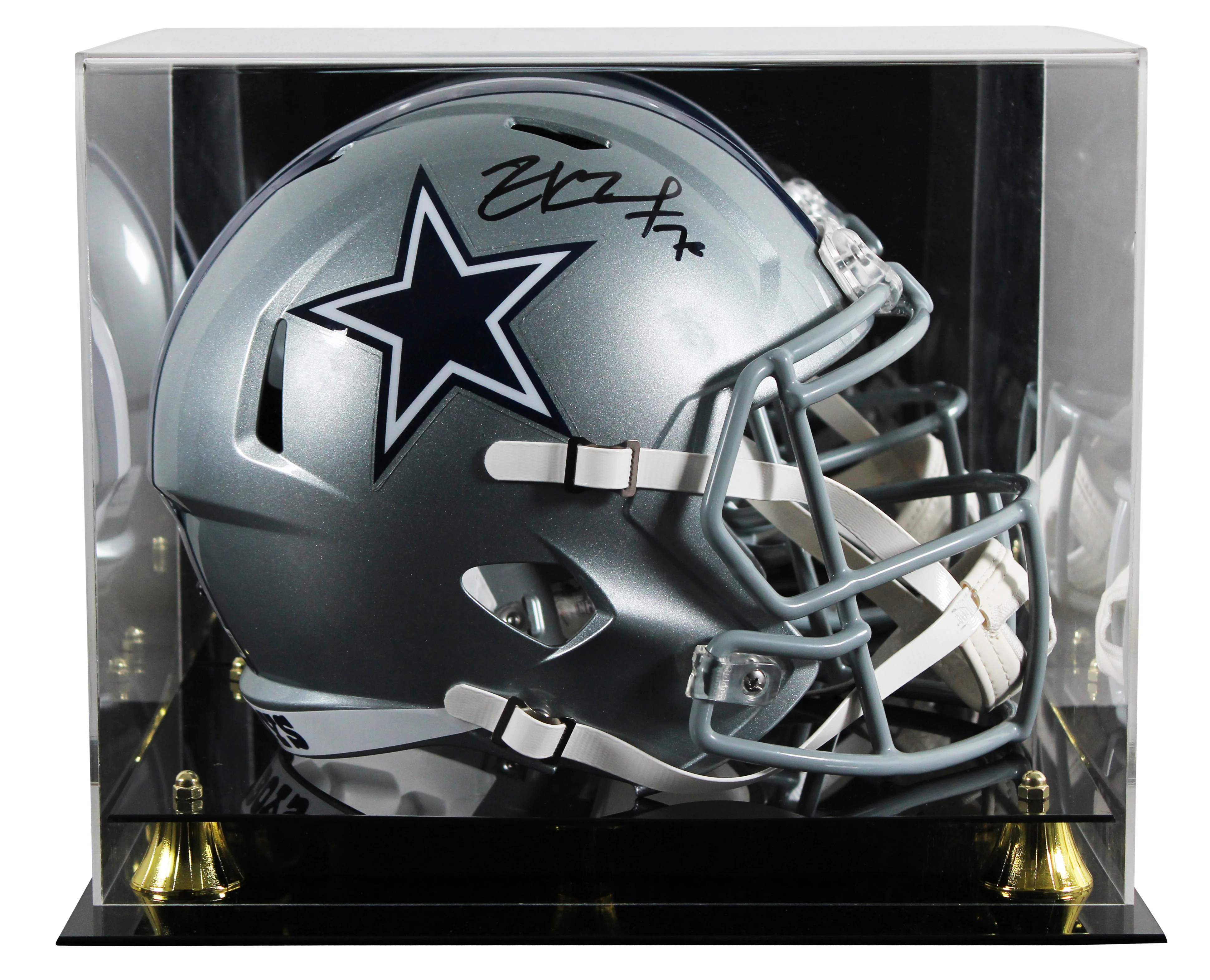 Cowboys Zack Martin Signed Full Size Speed Rep Helmet W/ Case BAS Witnessed - Image 2