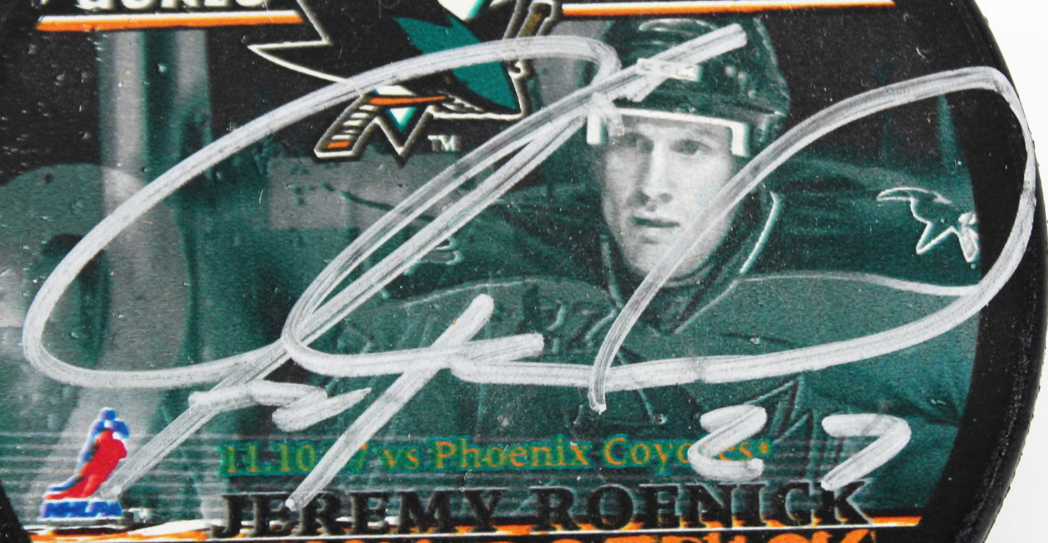 Coyotes Jeremy Roenick Signed 500 Goal Milestone Commemorative Puck BAS #BK12651 - Image 3