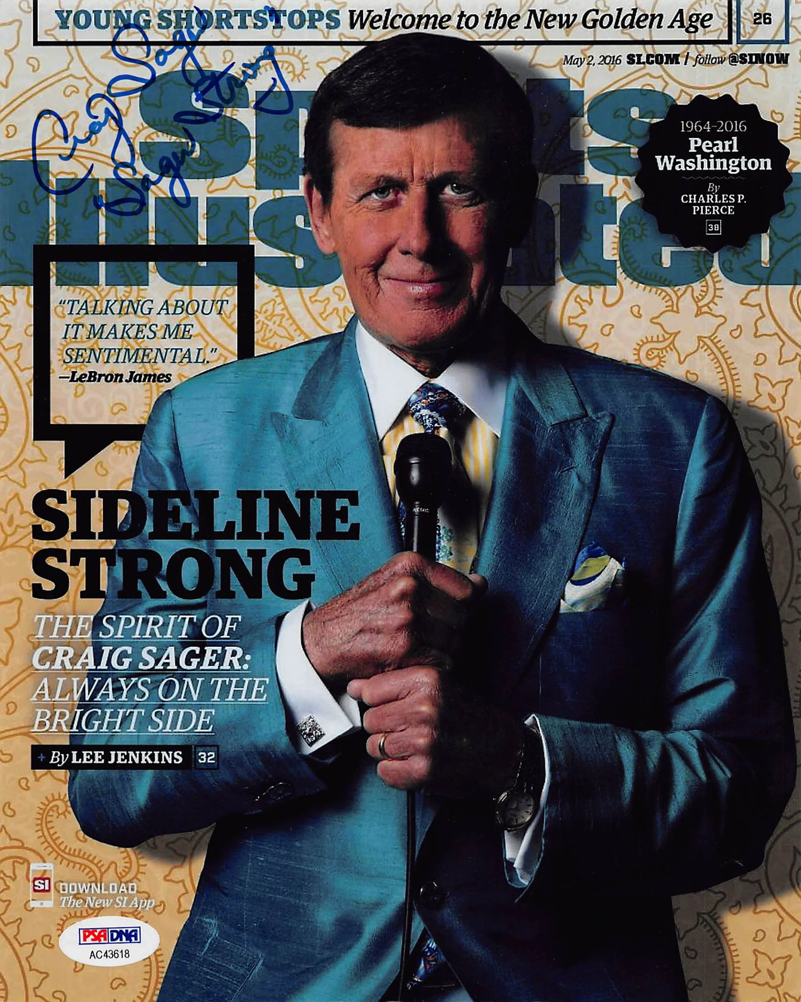 Craig Sager Sports Illustrated "Sager Strong" Signed 8x10 Photo PSA/DNA #AC43618 - Image 2