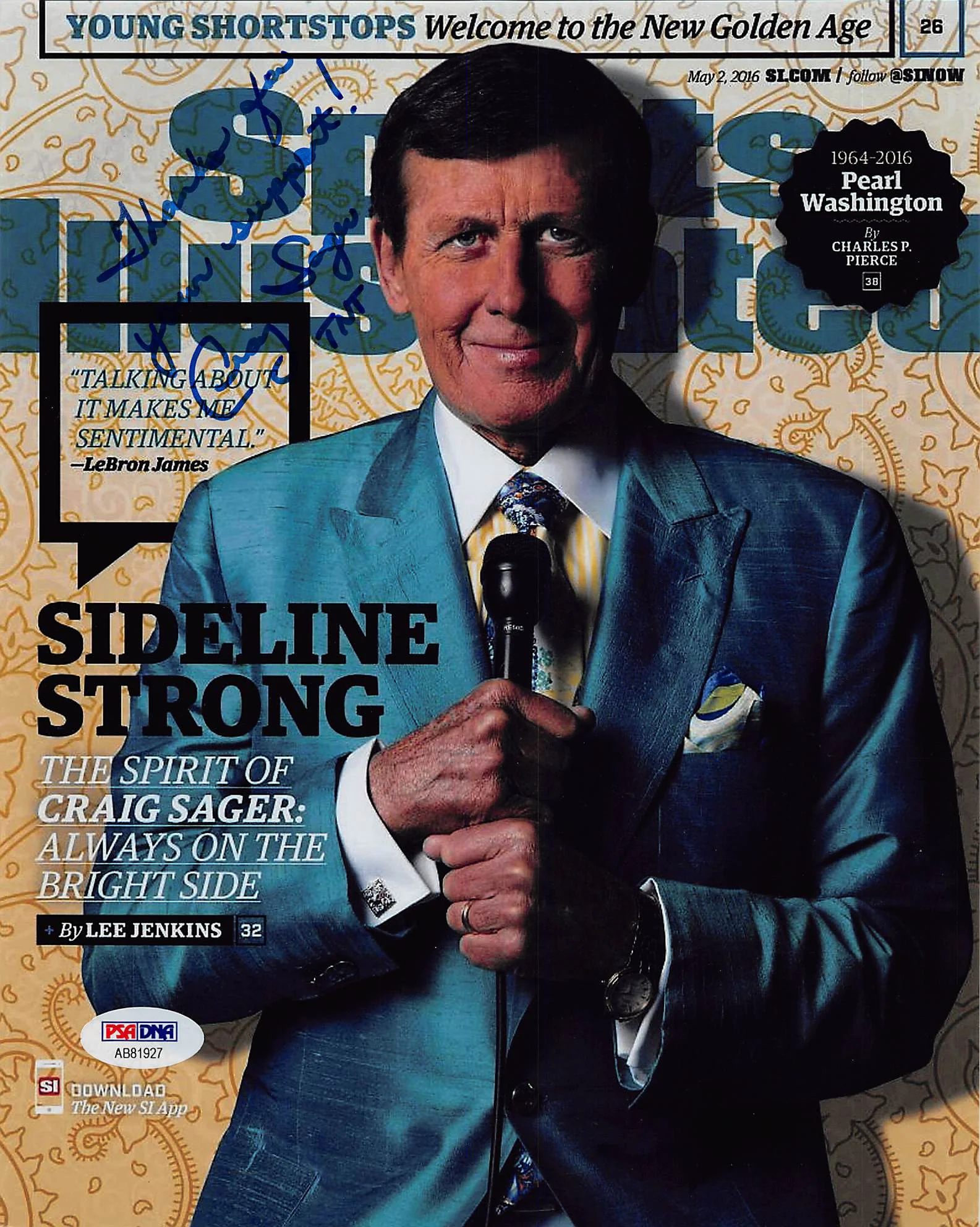 Craig Sager Sports Illustrated "TNT" Signed 8x10 Photo PSA/DNA #AB81927 - Image 2