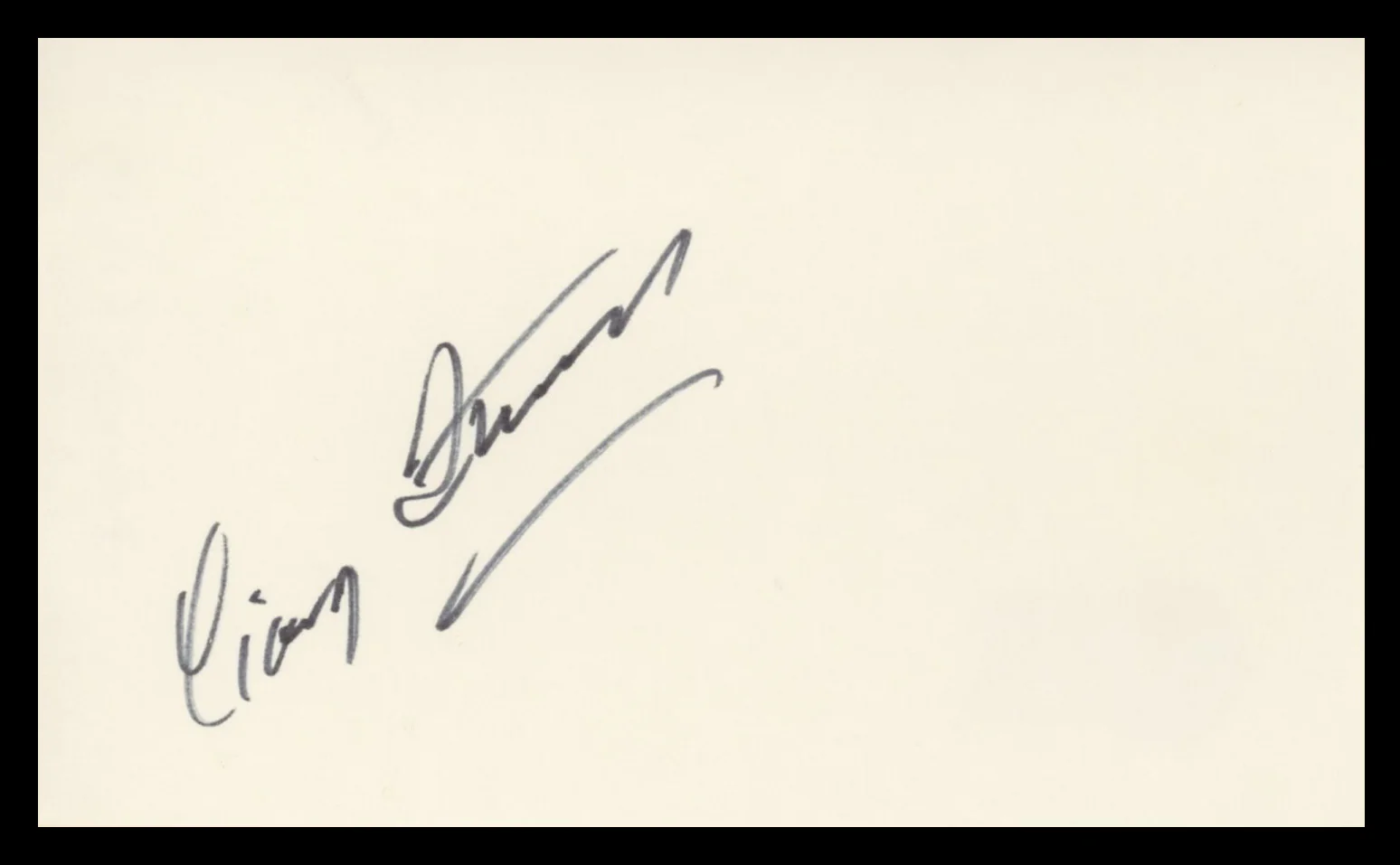 Craig Stevens Peter Gunn Authentic Signed 3x5 Index Card BAS #BV59060