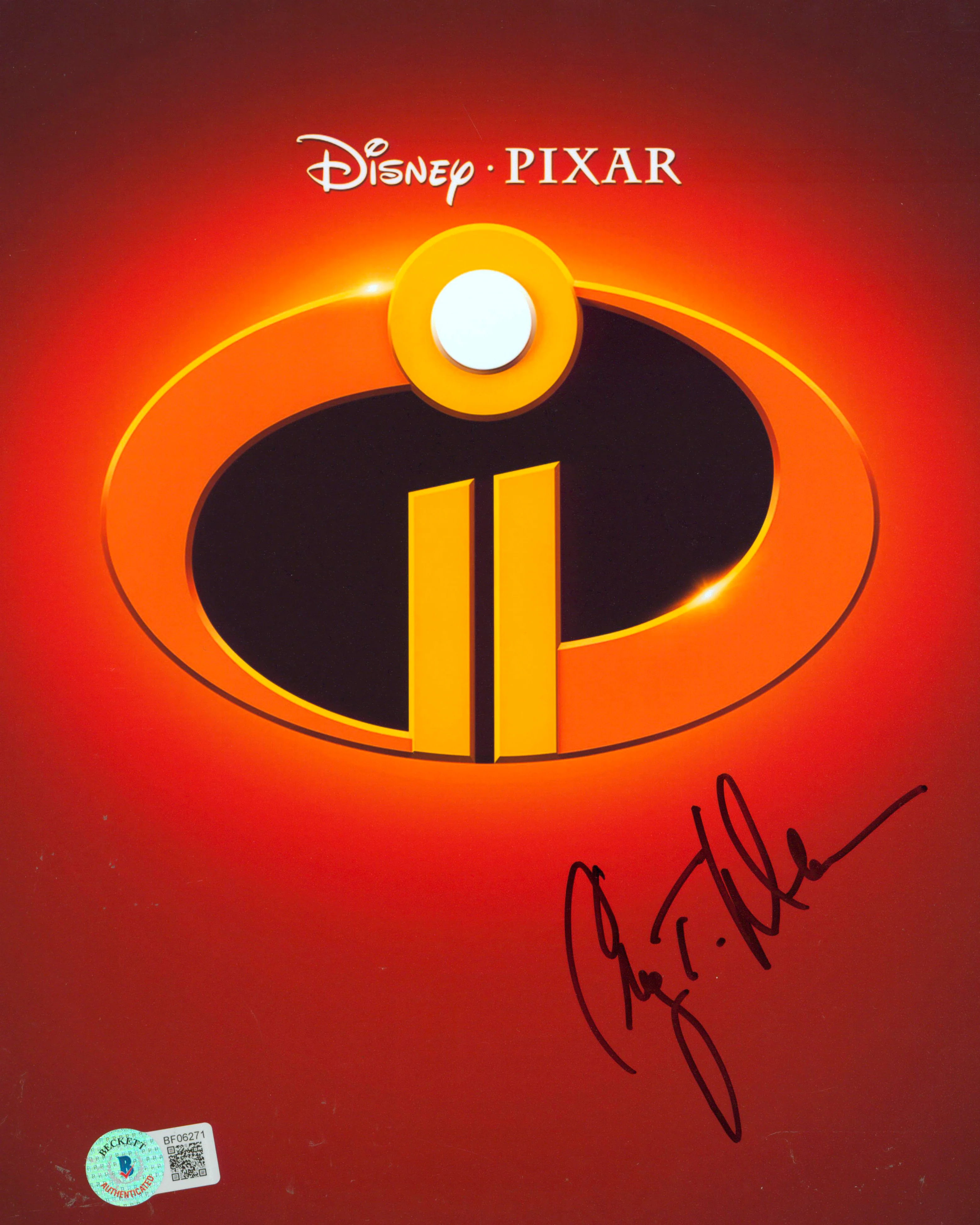 Craig T. Nelson The Incredibles Authentic Signed 8x10 Photo BAS #BF06271