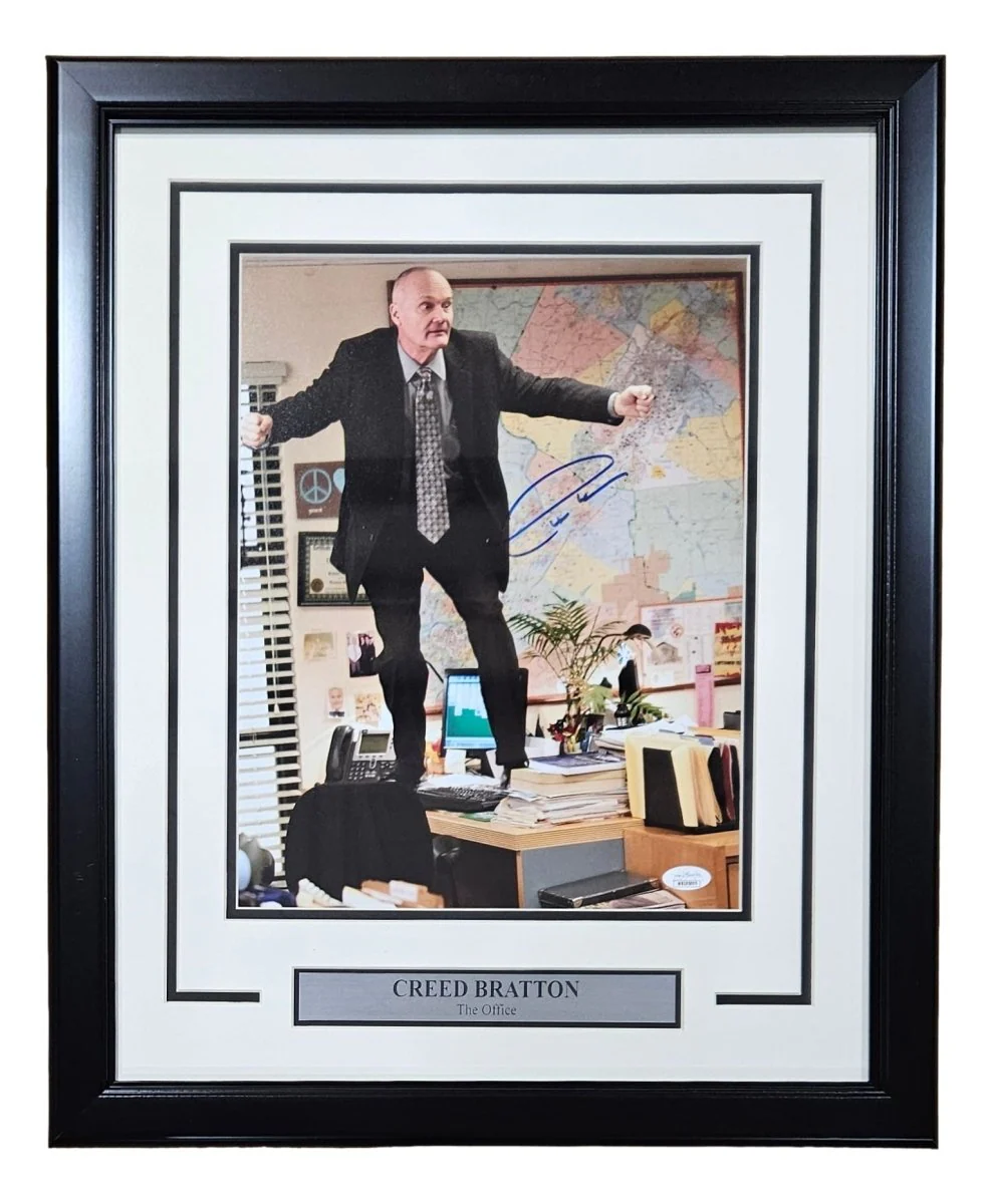 Creed Bratton Signed Framed 11x14 The Office Creed Desk Photo JSA ITP - Image 5