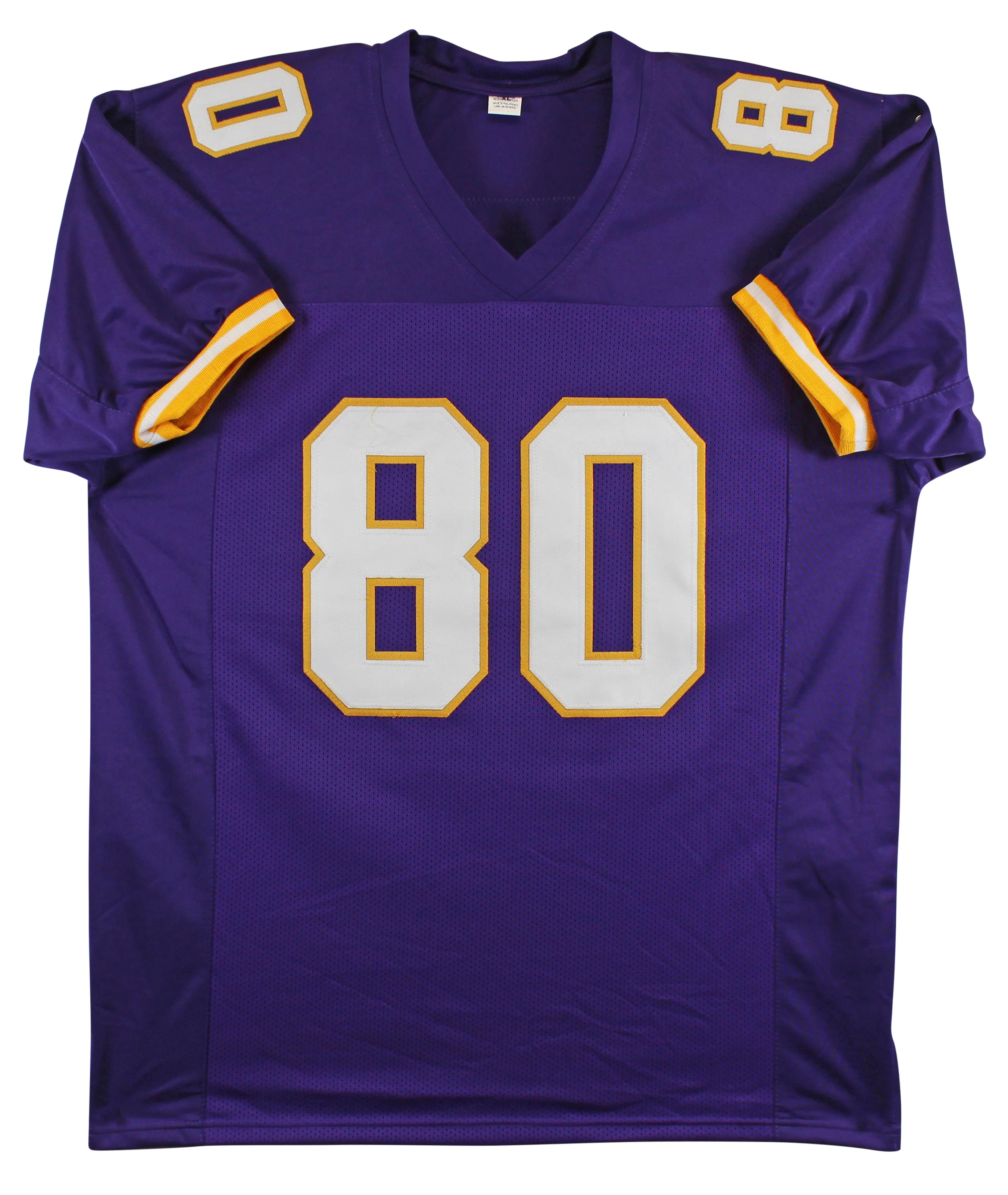 Cris Carter Authentic Signed Purple Pro Style Jersey Autographed BAS Witnessed - Image 4