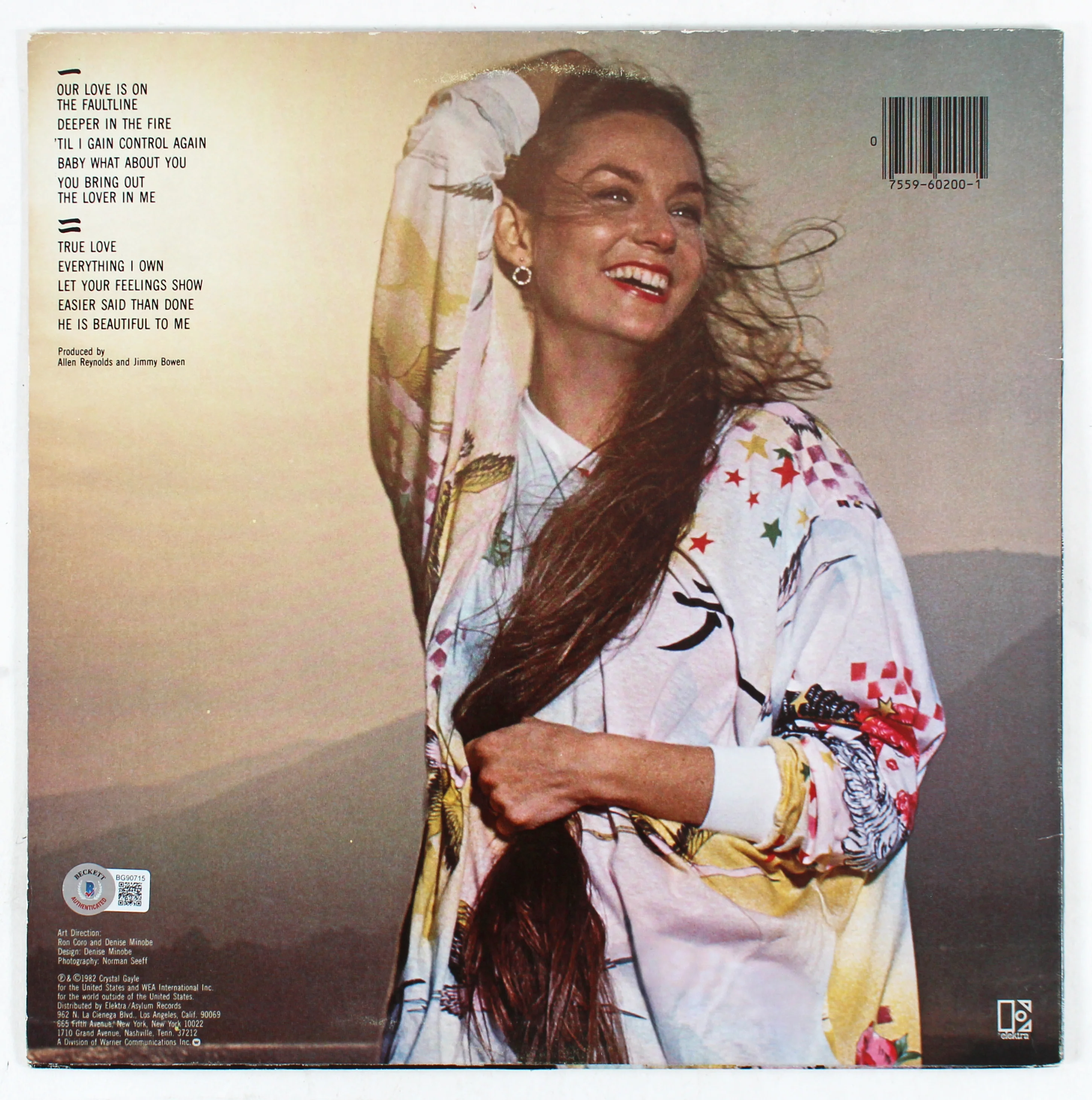 Crystal Gale "Best Wishes" Authentic Signed True Love Album Cover BAS #BG90715 - Image 4
