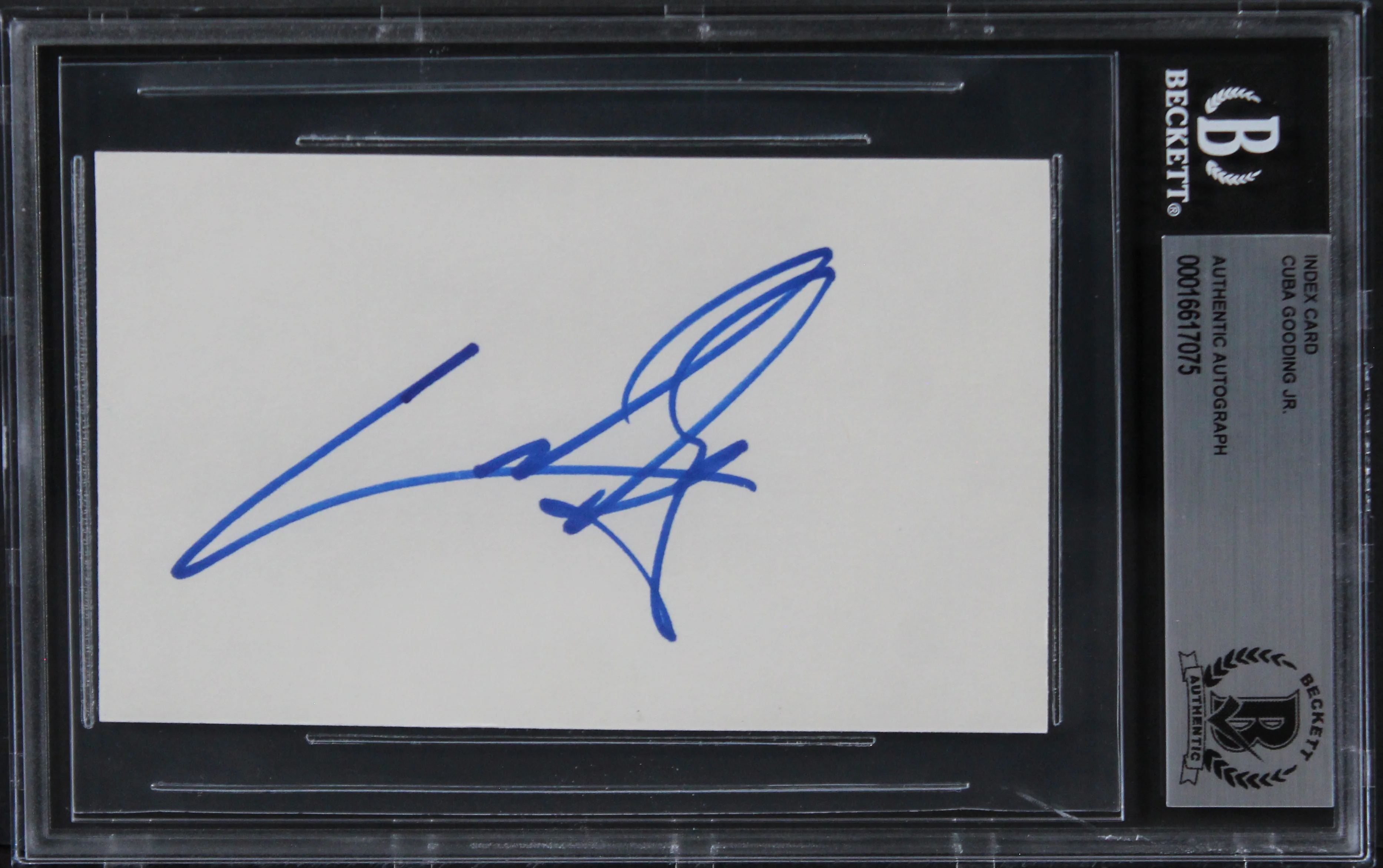 Cuba Gooding Jr. Boyz N The Hood Authentic Signed 3x5 Index Card BAS Slabbed