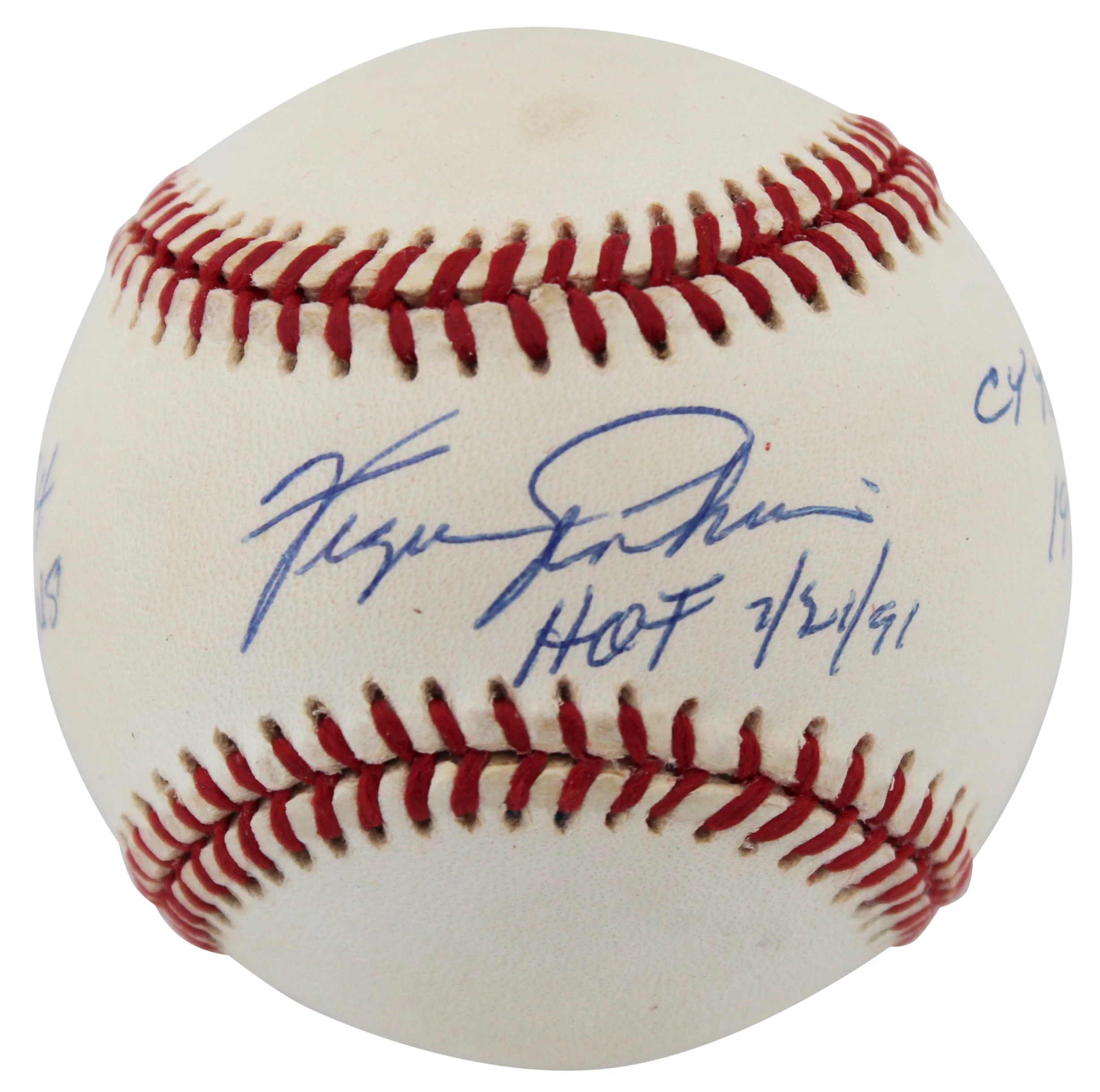 Cubs Fergie Jenkins "3x Insc" Authentic Signed Onl Baseball BAS #BN06143 - Image 3