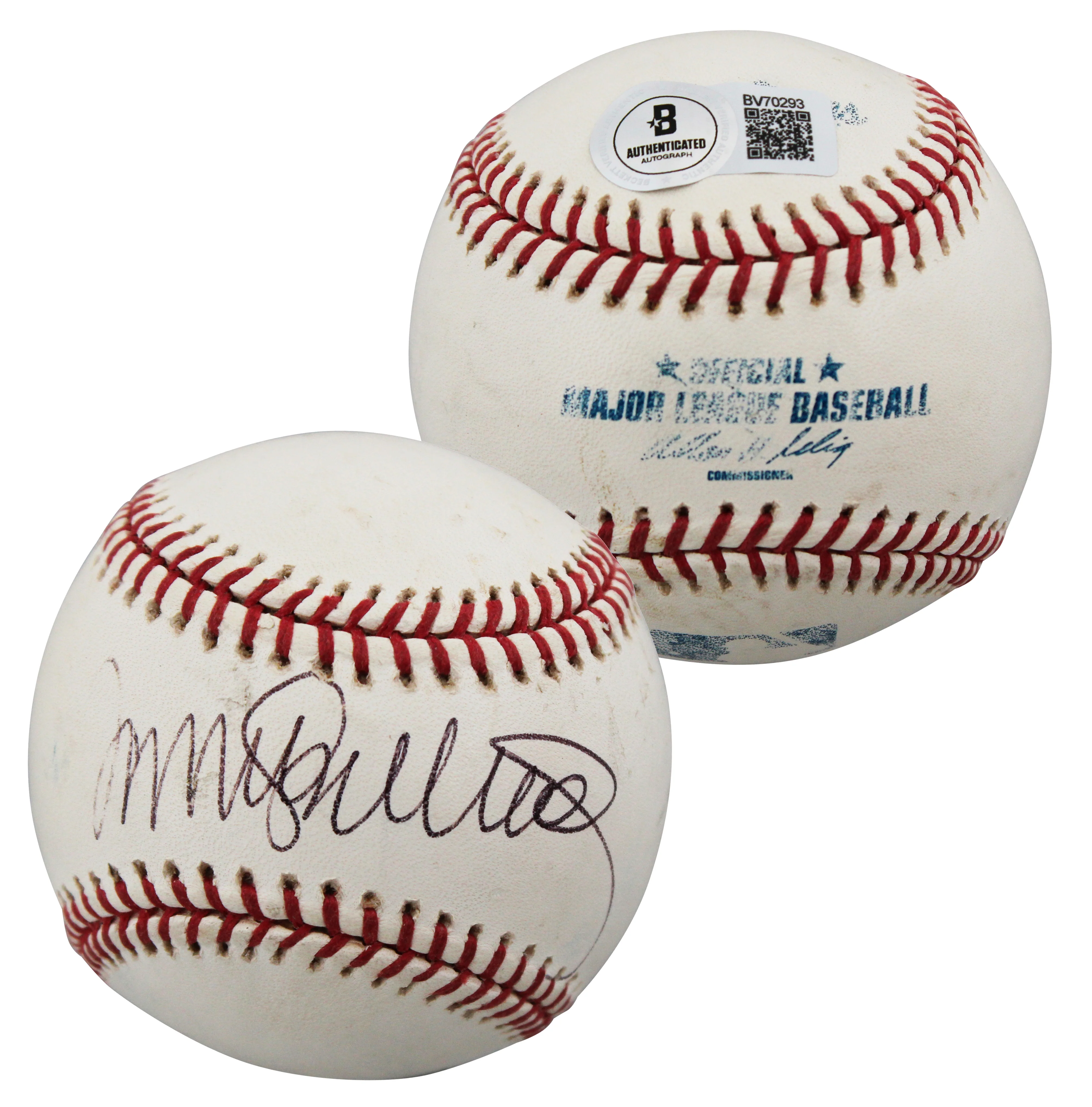 Cubs Ryne Sandberg Authentic Signed Allen Sellig OML Baseball BAS #BV70293