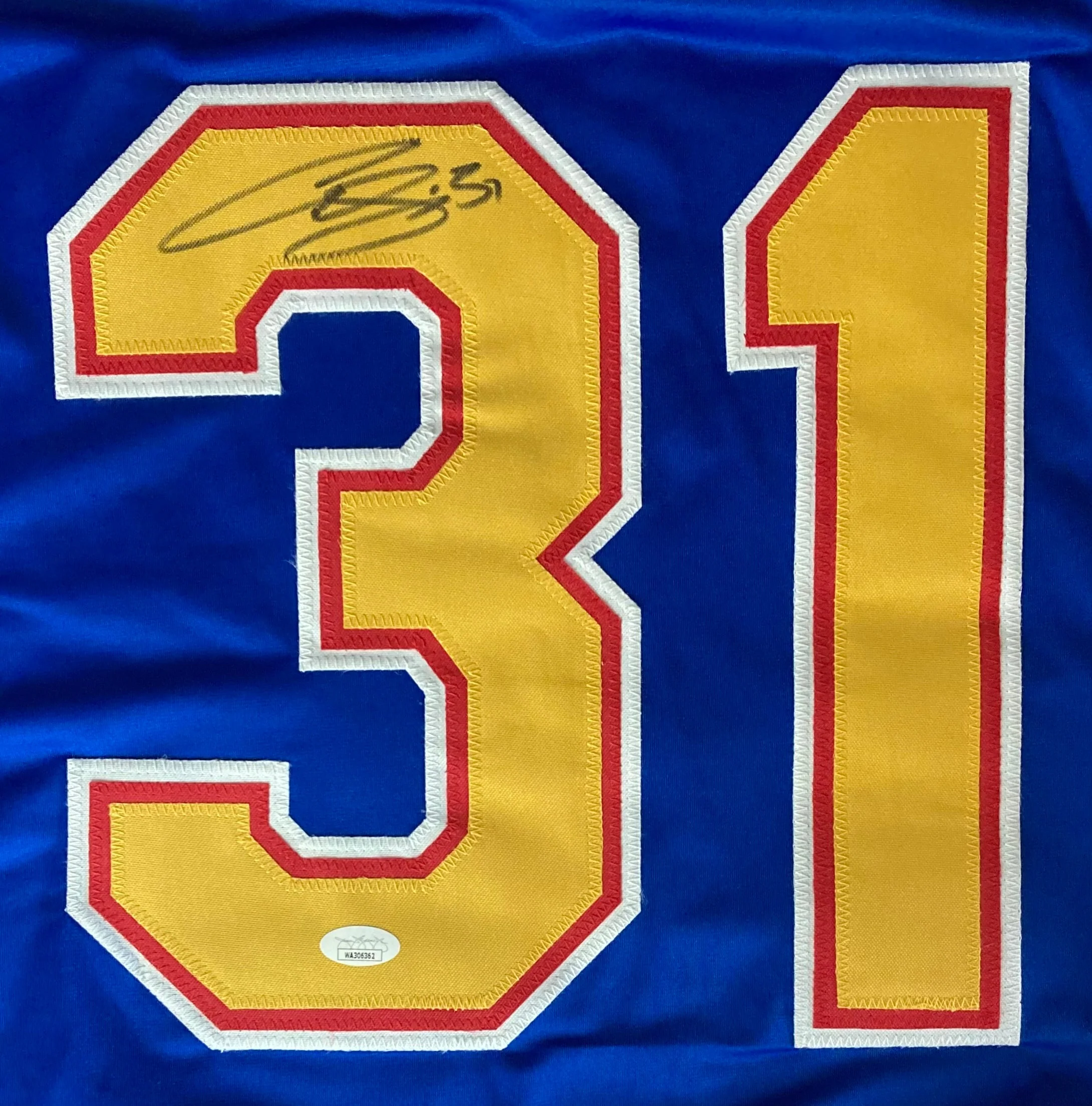 Curtis Joseph St. Louis Signed Blue Hockey Jersey JSA ITP - Image 2