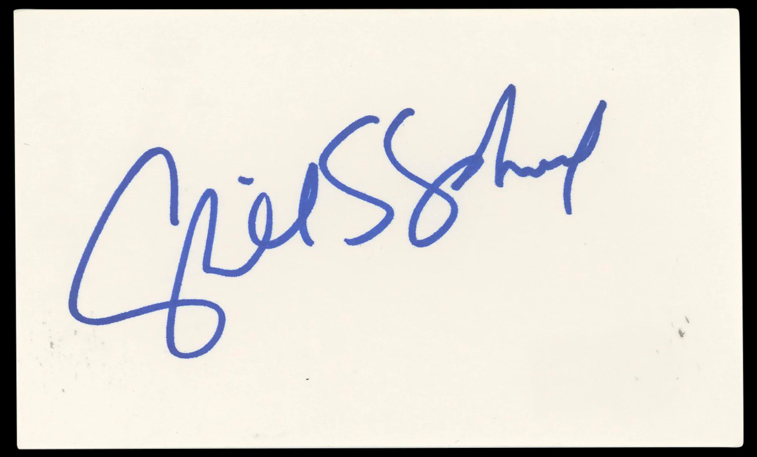 Cybill Shepherd Moonlighting Authentic Signed 3x5 Index Card BAS #BP50592 - Image 2