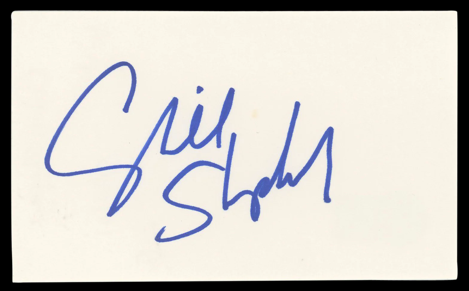Cybill Shepherd The Last Picture Show Signed 3x5 Index Card BAS #BL96368 - Image 2