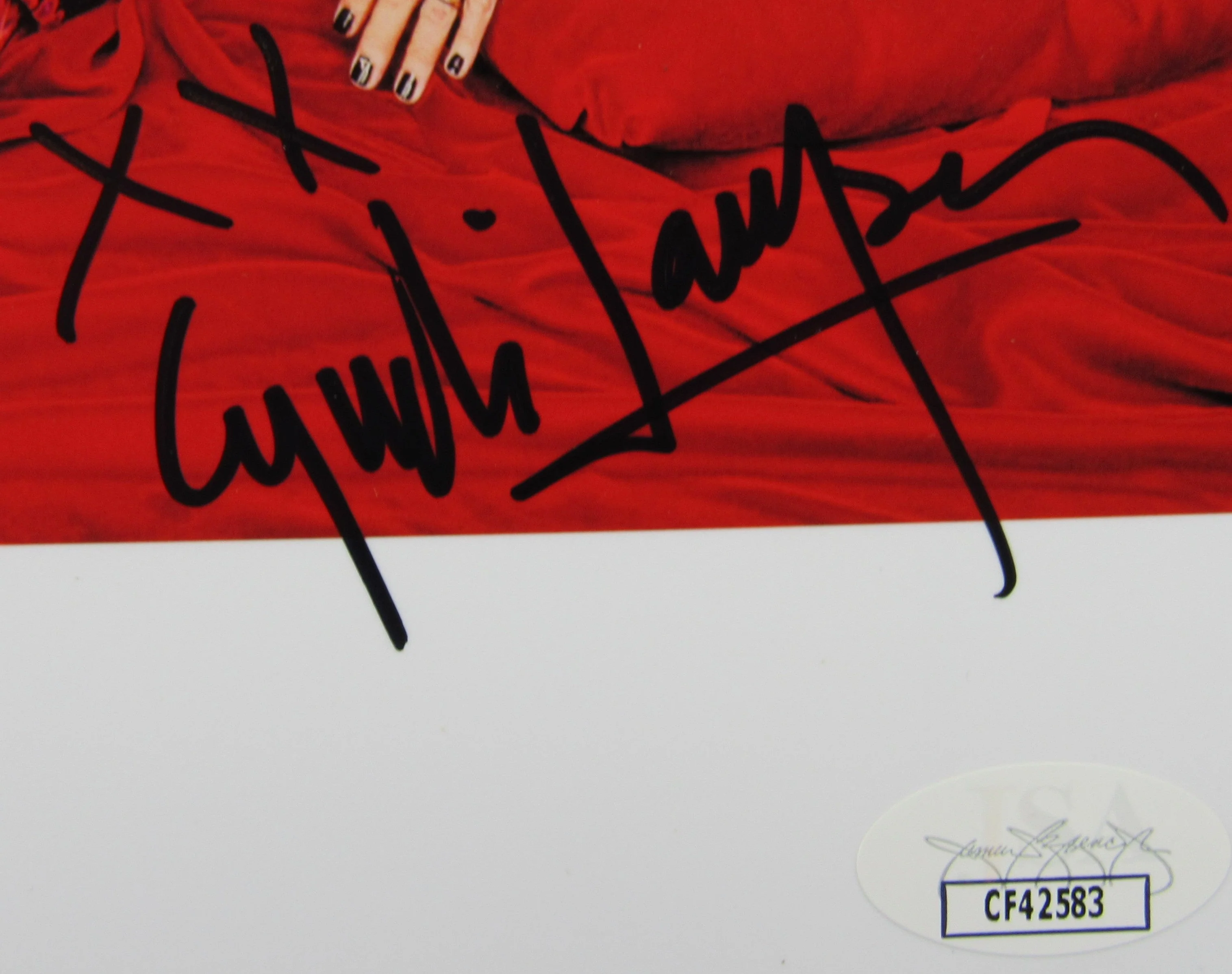 Cyndi Lauper Signed Auto 8x10 Photo JSA CF42583 - Image 2