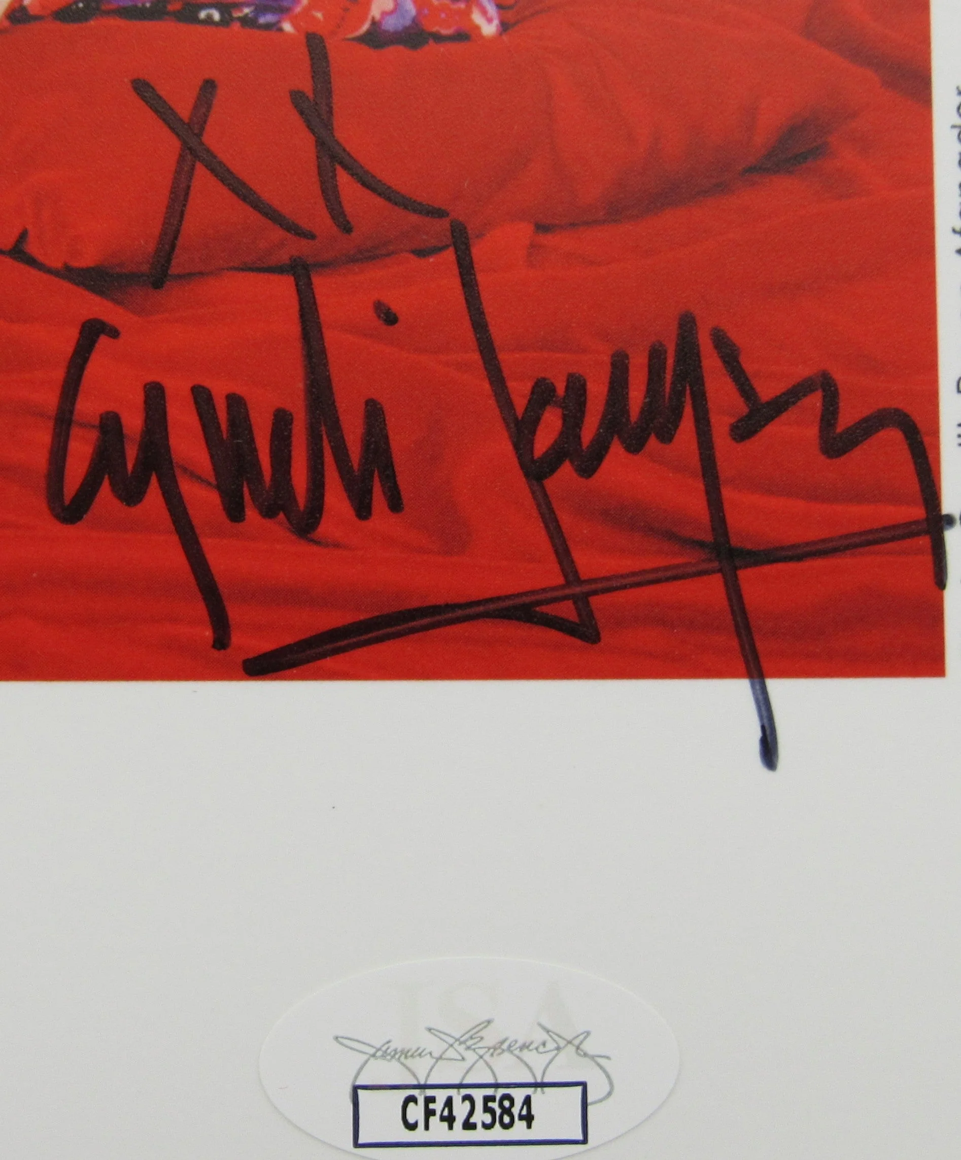 Cyndi Lauper Signed Auto 8x10 Photo JSA CF42584 - Image 2
