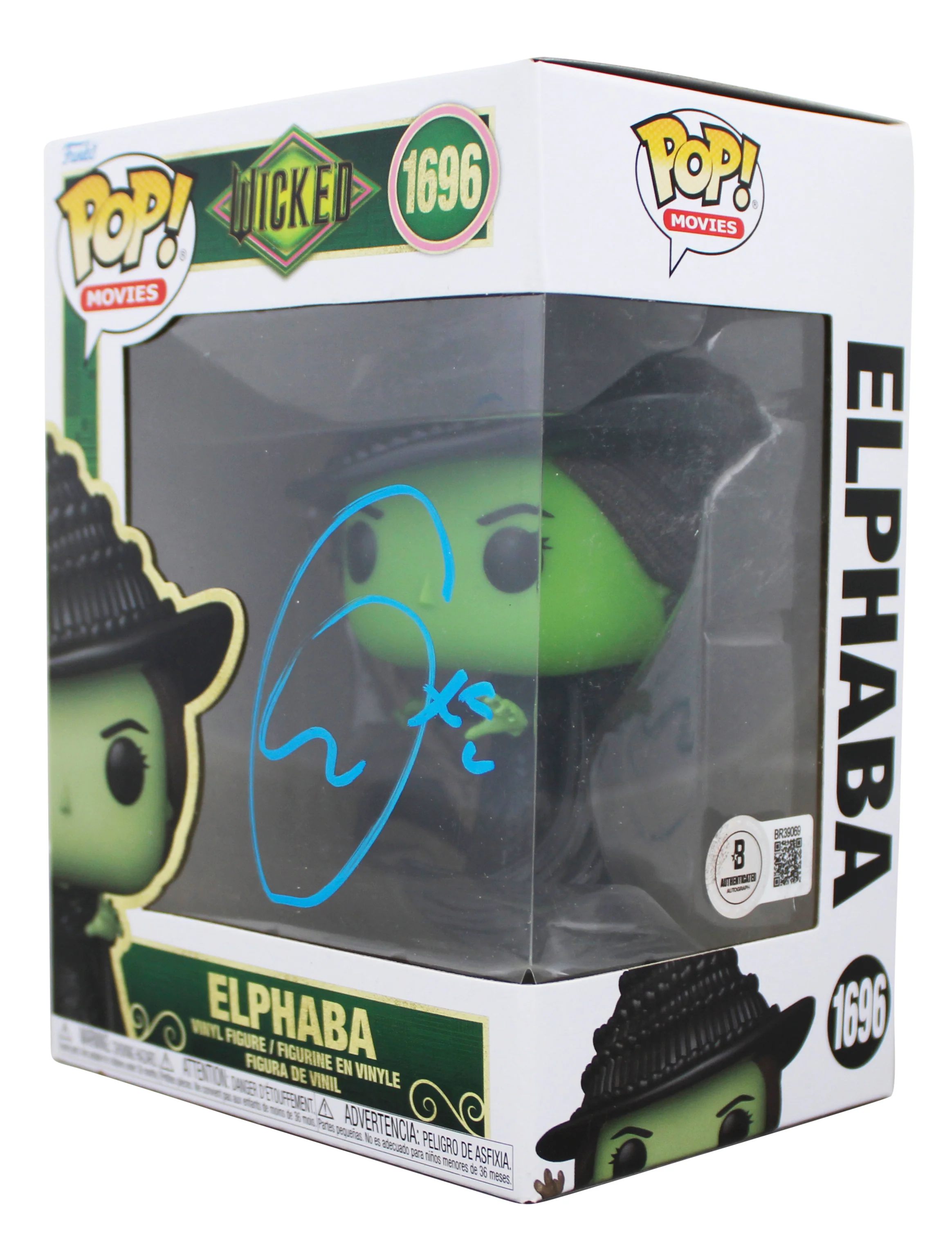Cynthia Erivo Wicked Signed Elphaba #1696 Funko Pop Vinyl Figure BAS #BR39069 - Image 3
