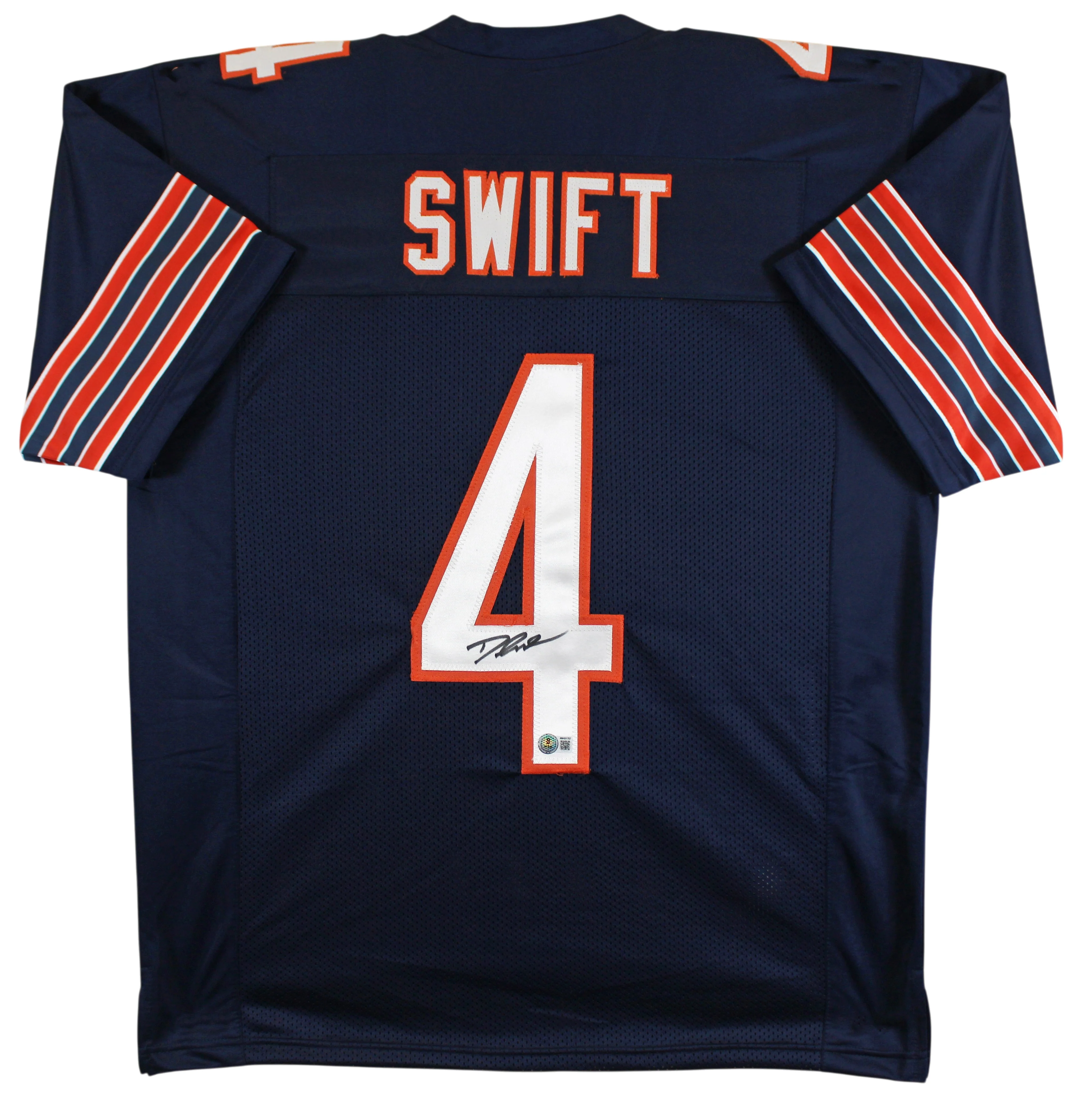 D'Andre Swift Authentic Signed Navy Pro Style Jersey Autographed BAS Witnessed - Image 2