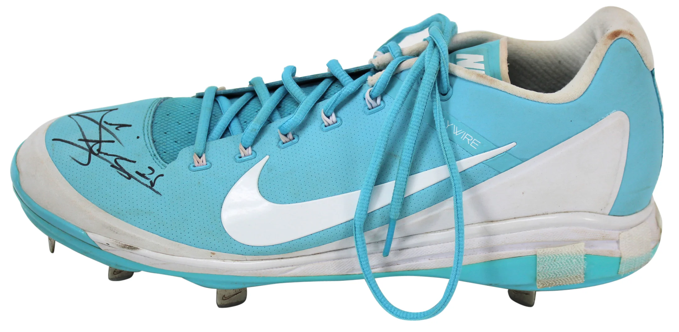 D-Backs Archie Bradley Signed 2018 Game Used Blue Nike Air Clipper Cleats BAS - Image 3