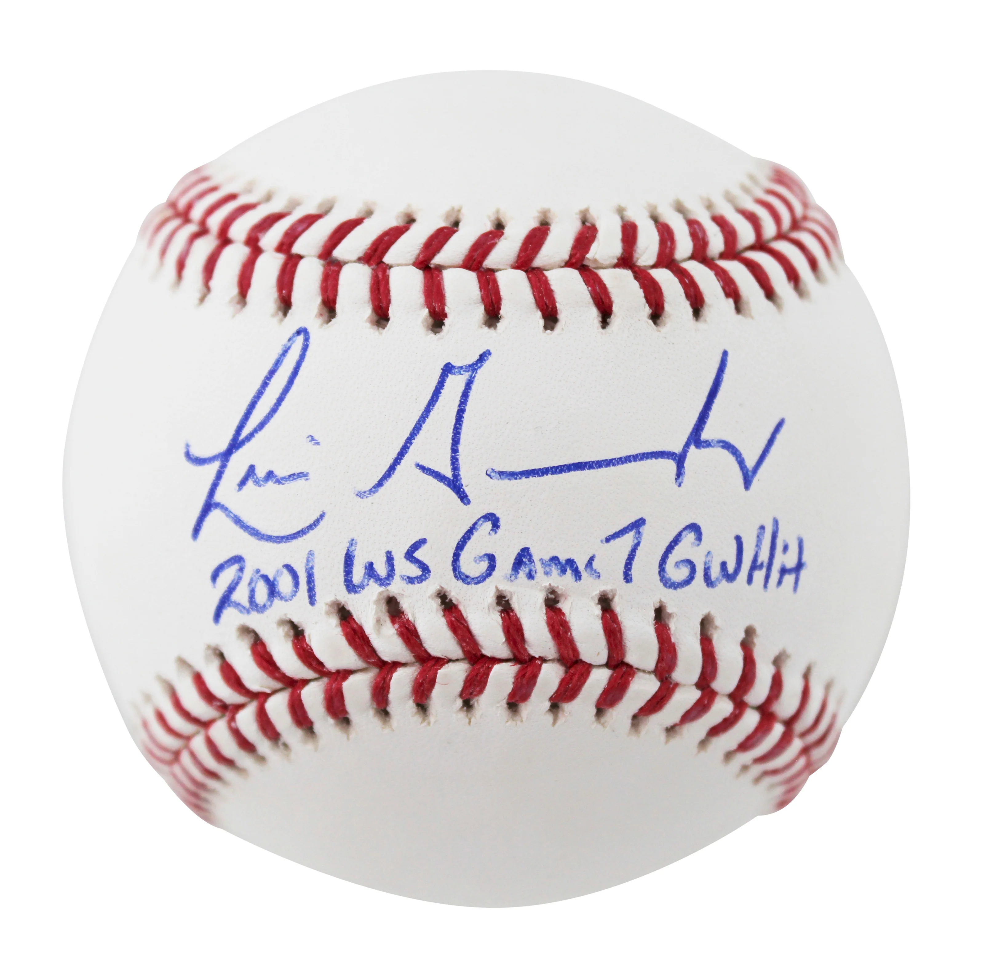 D-Backs Luis Gonzalez "2001 Ws G7 Gw Hit" Signed OML Baseball w/ Case BAS - Image 4