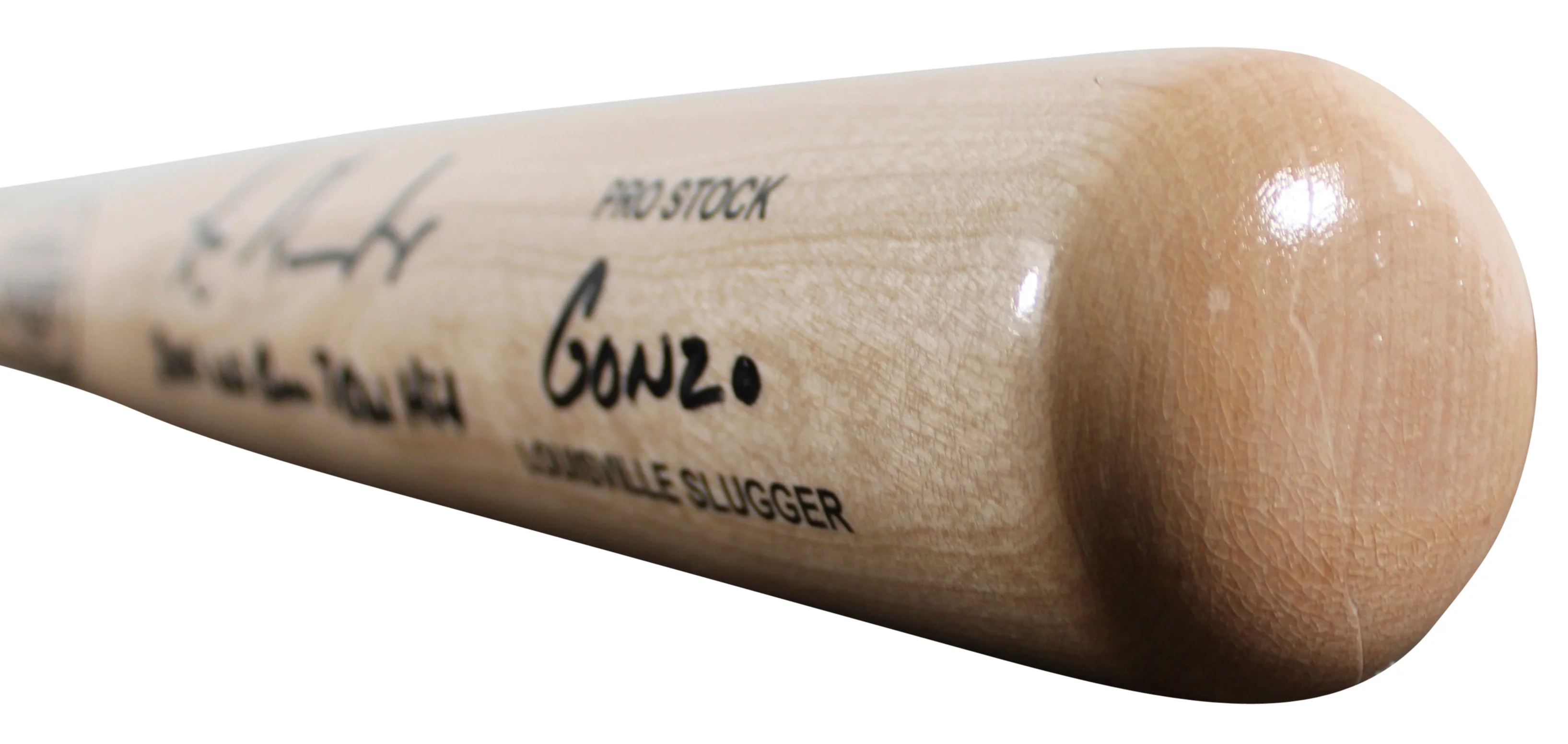 D-Backs Luis Gonzalez "2x Insc" Signed Blonde Louisville Slugger Bat BAS Witness - Image 8