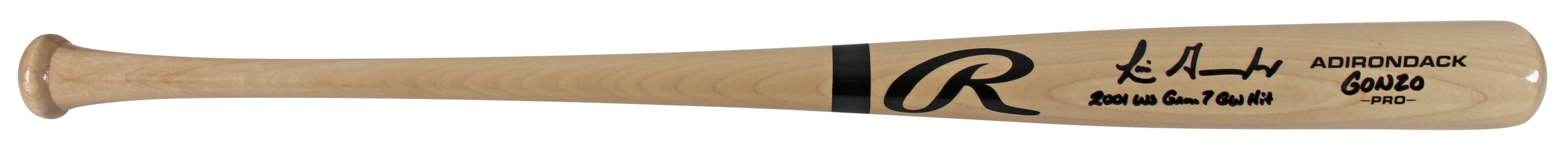 D-Backs Luis Gonzalez "2x Insc" Signed Blonde Rawlings Baseball Bat BAS Witness - Image 3