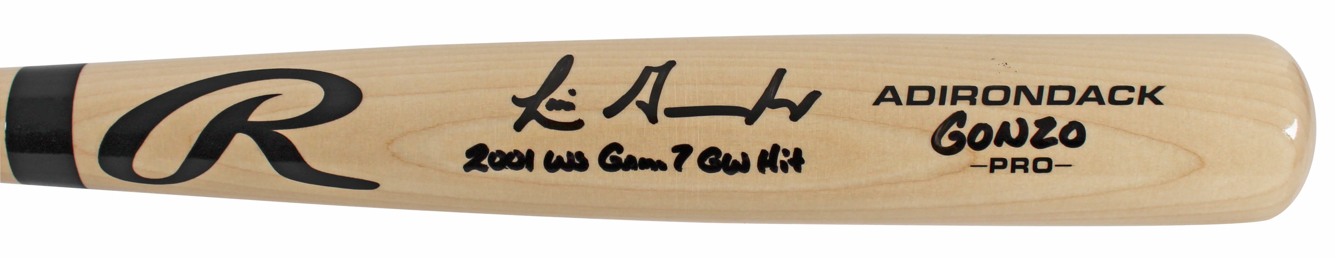 D-Backs Luis Gonzalez "2x Insc" Signed Blonde Rawlings Baseball Bat BAS Witness - Image 4