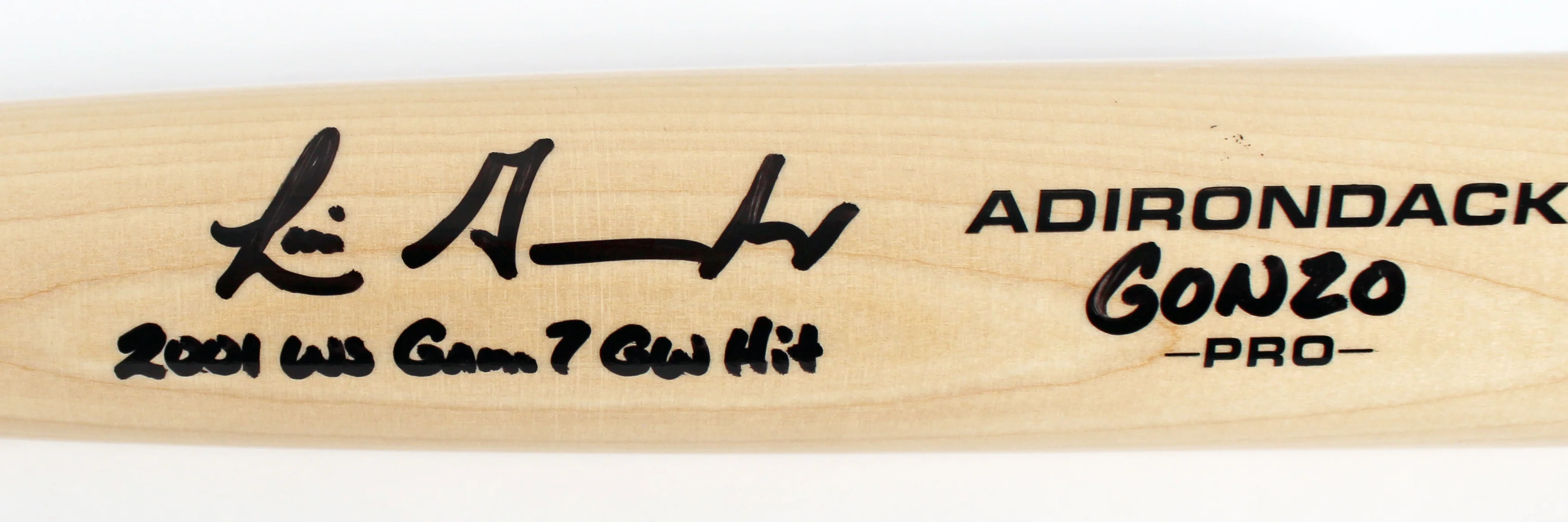 D-Backs Luis Gonzalez "2x Insc" Signed Blonde Rawlings Baseball Bat BAS Witness - Image 5