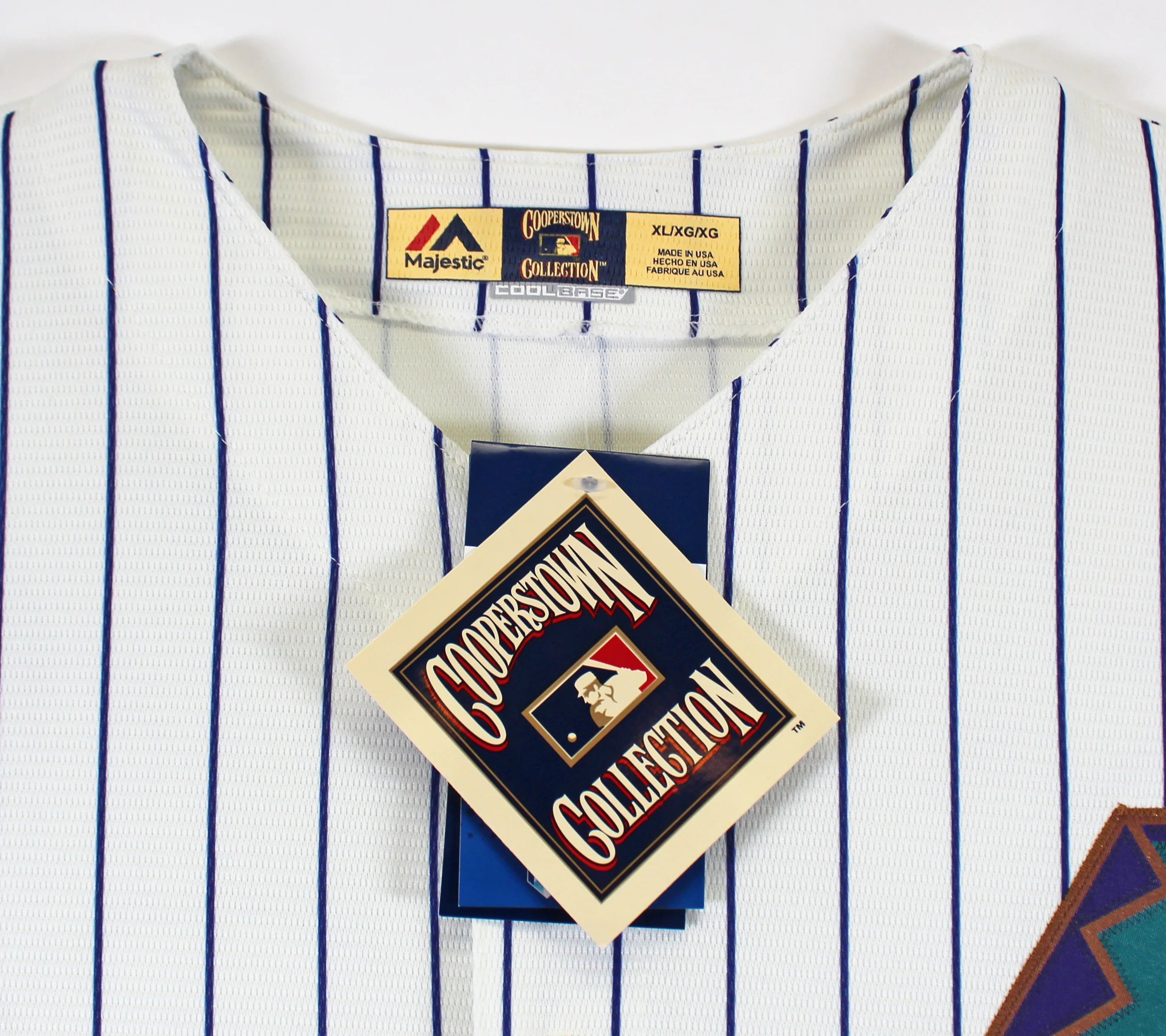 D-Backs Luis Gonzalez "Career Stat" Signed White Pinstripe Majestic Jersey BAS W - Image 5