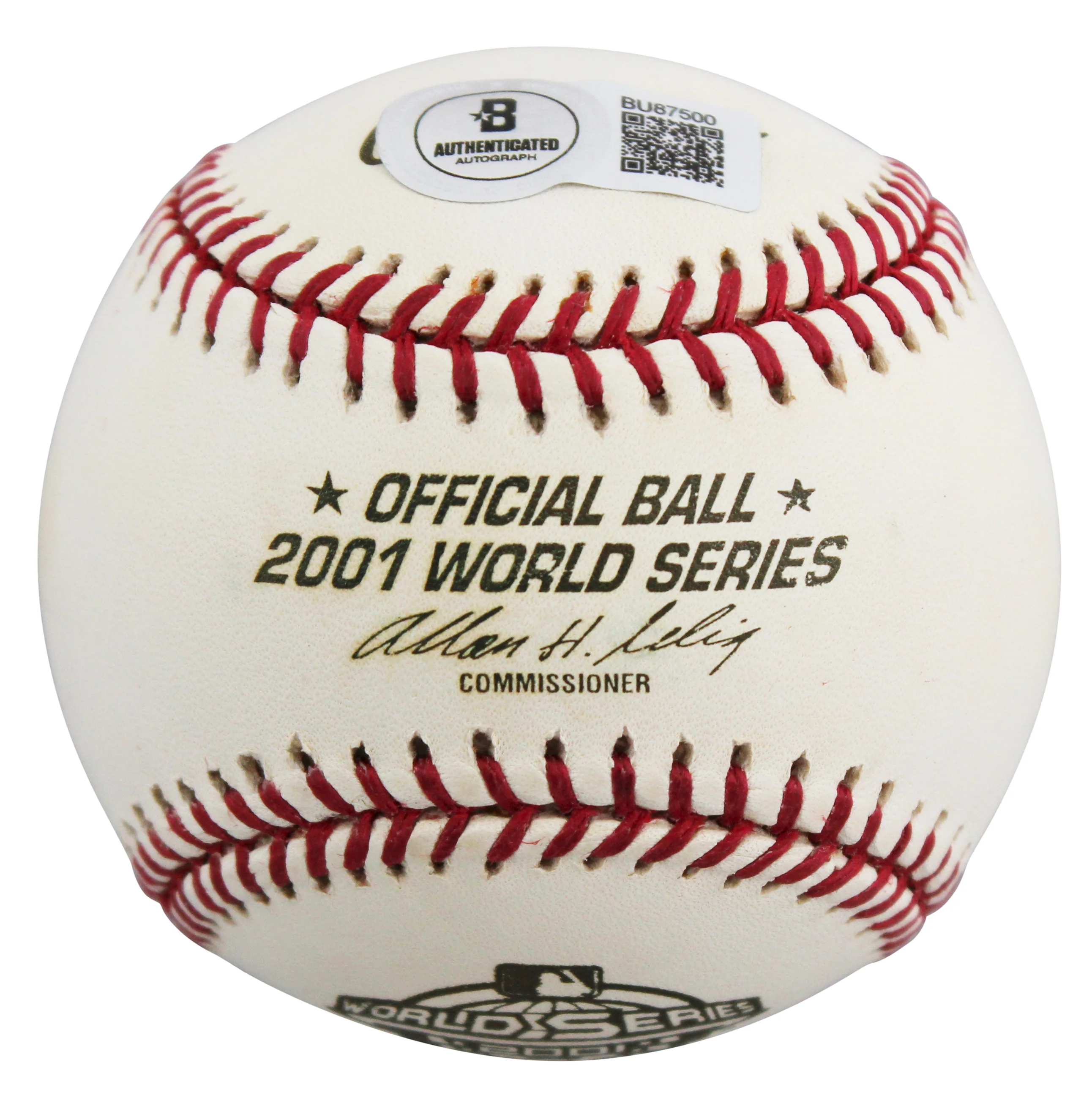 D-Backs Mark Grace Authentic Signed 2001 World Series Logo OML Baseball BAS - Image 4