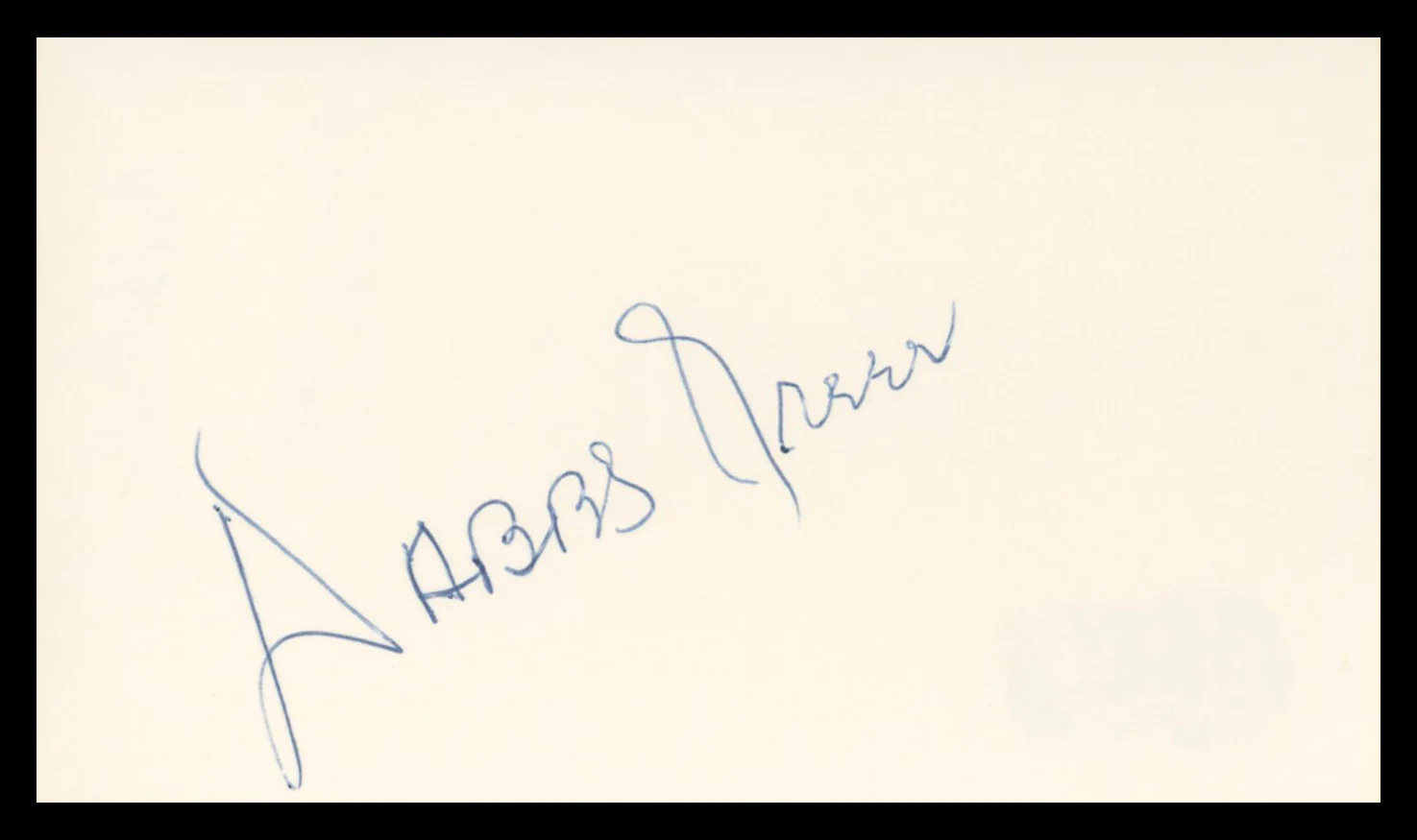 Dabbs Greer Little House on the Prairie Signed 3x5 Index Card BAS #BU64801 - Image 2
