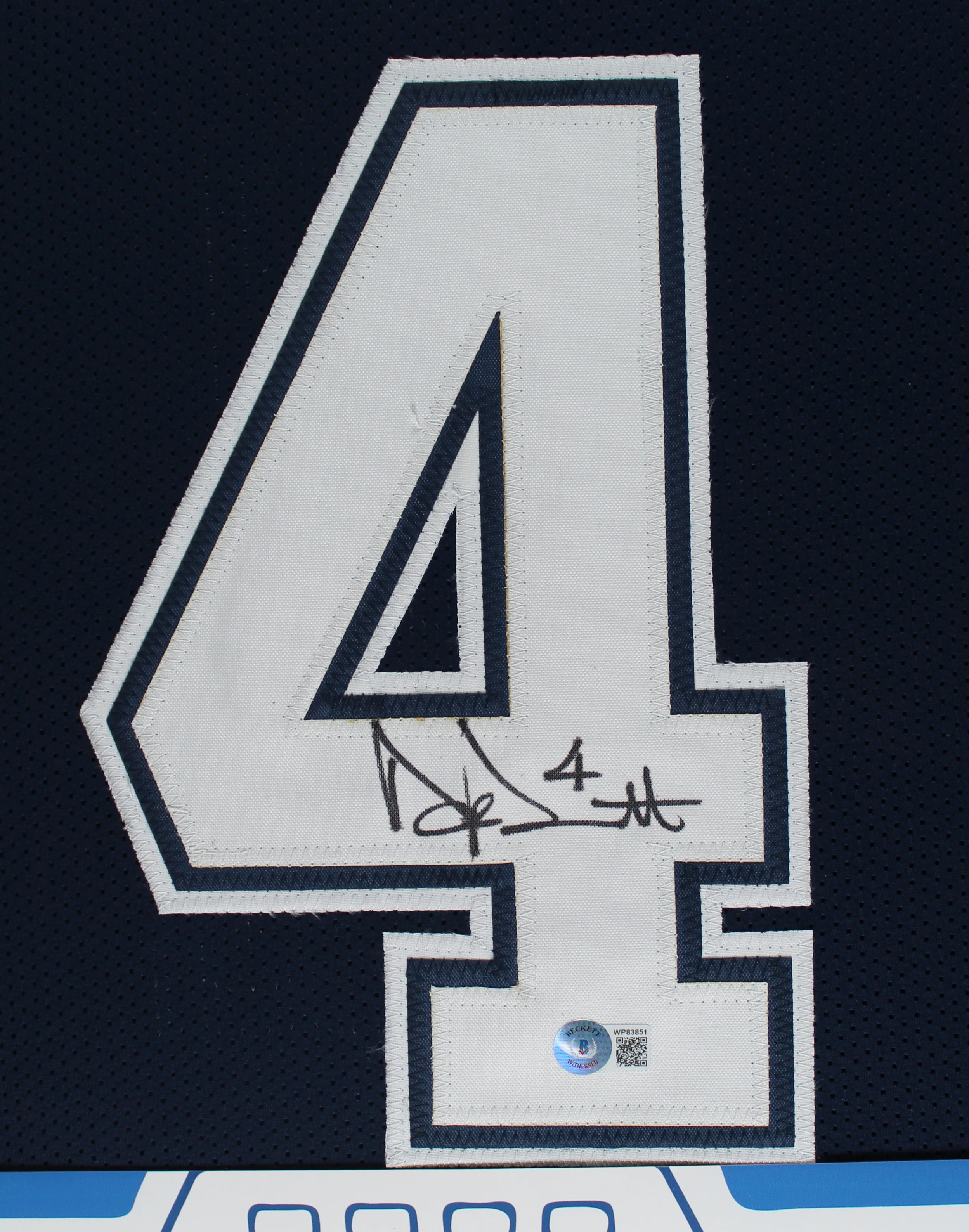 Dak Prescott Authentic Signed One of One Jersey Framed Display BAS Witnessed - Image 3